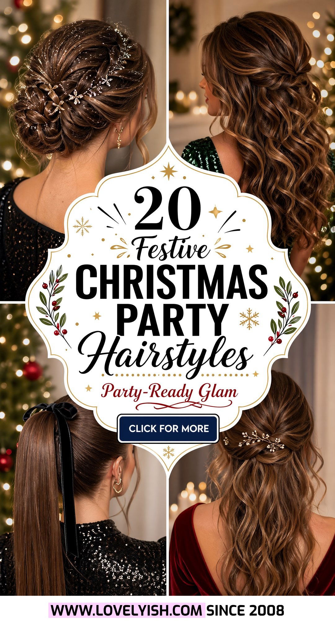 20 Festive Christmas Party Hairstyles for Girls to Try Now - 20 Festive Christmas Party Hairstyles for Girls to Try Now