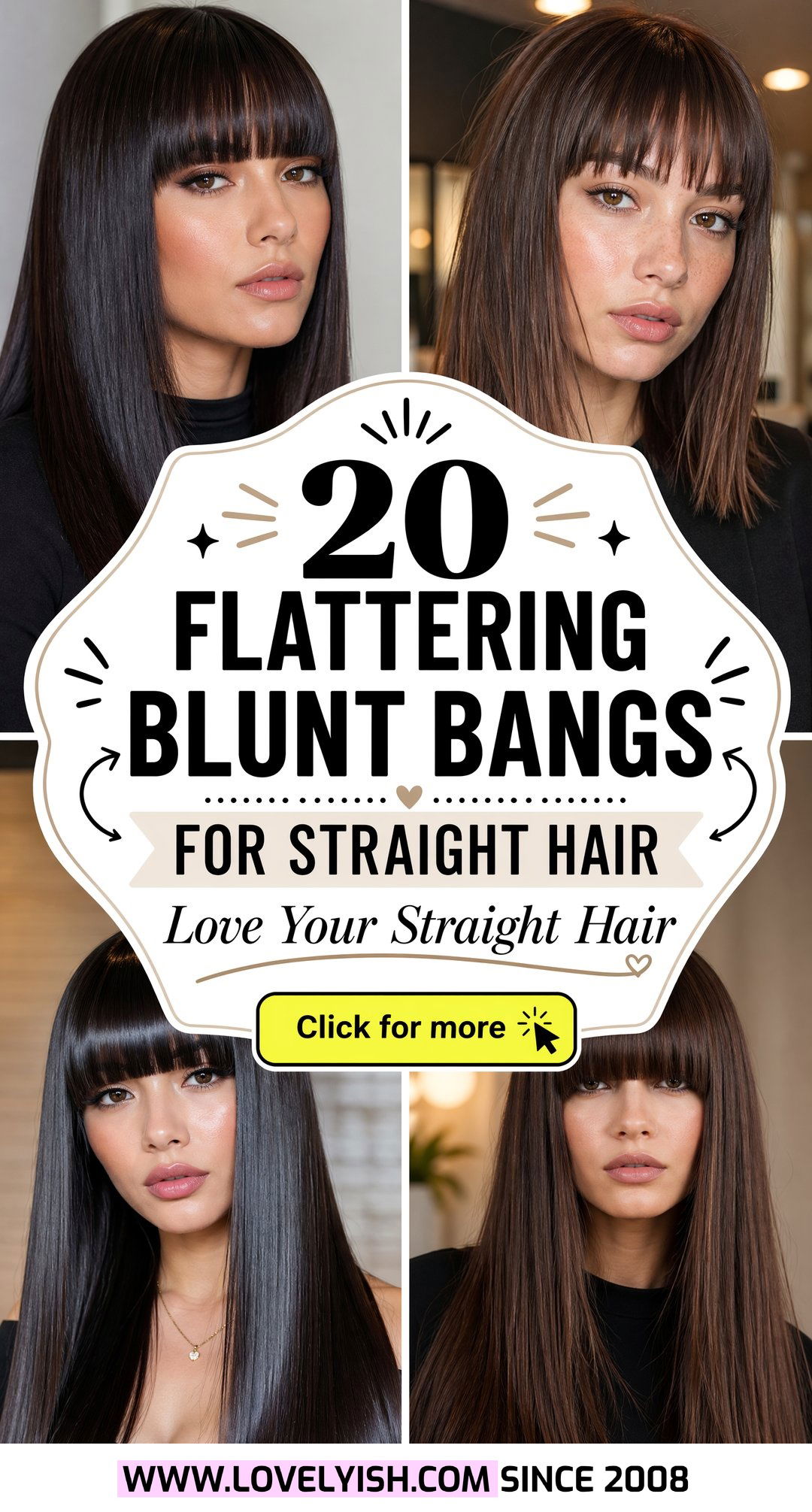20 Flattering Blunt Bangs For Straight Hair Looks Youll Love - 20 Flattering Blunt Bangs For Straight Hair Looks You’ll Love