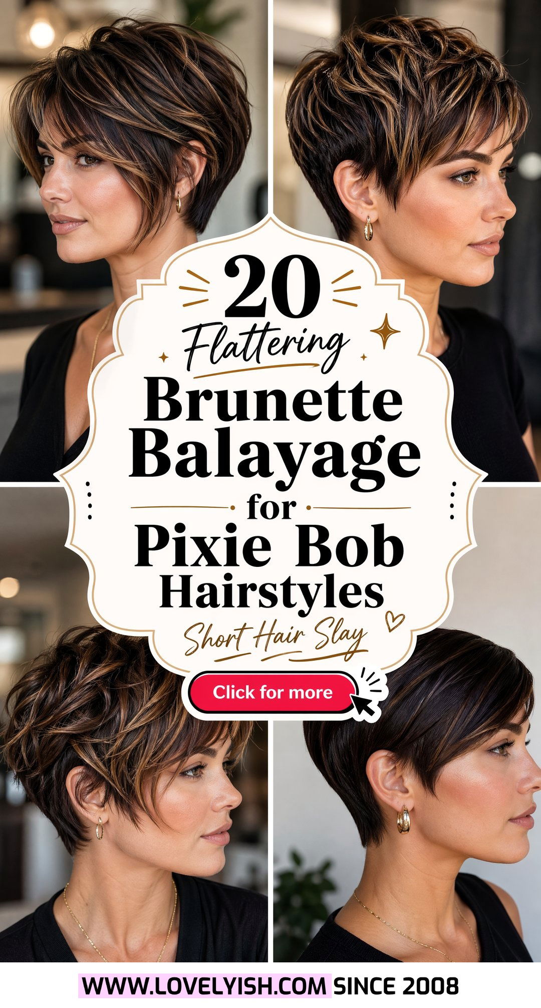 20 Flattering Brunette Balayage for Pixie Bob Hairstyles - 20 Flattering Brunette Balayage for Pixie Bob Hairstyles