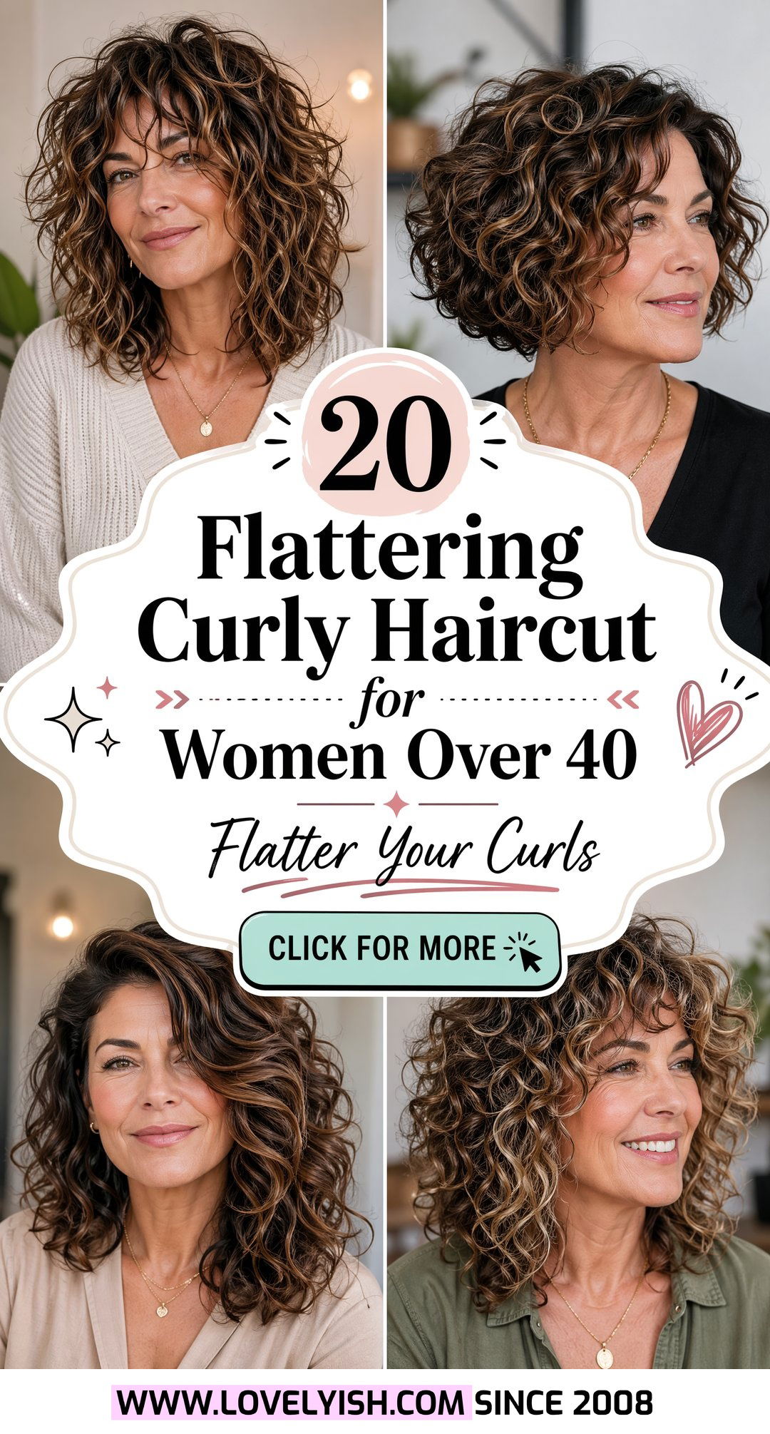 20 Flattering Curly Haircut for Women Over 40 to Inspire You - 20 Flattering Curly Haircut for Women Over 40 to Inspire You