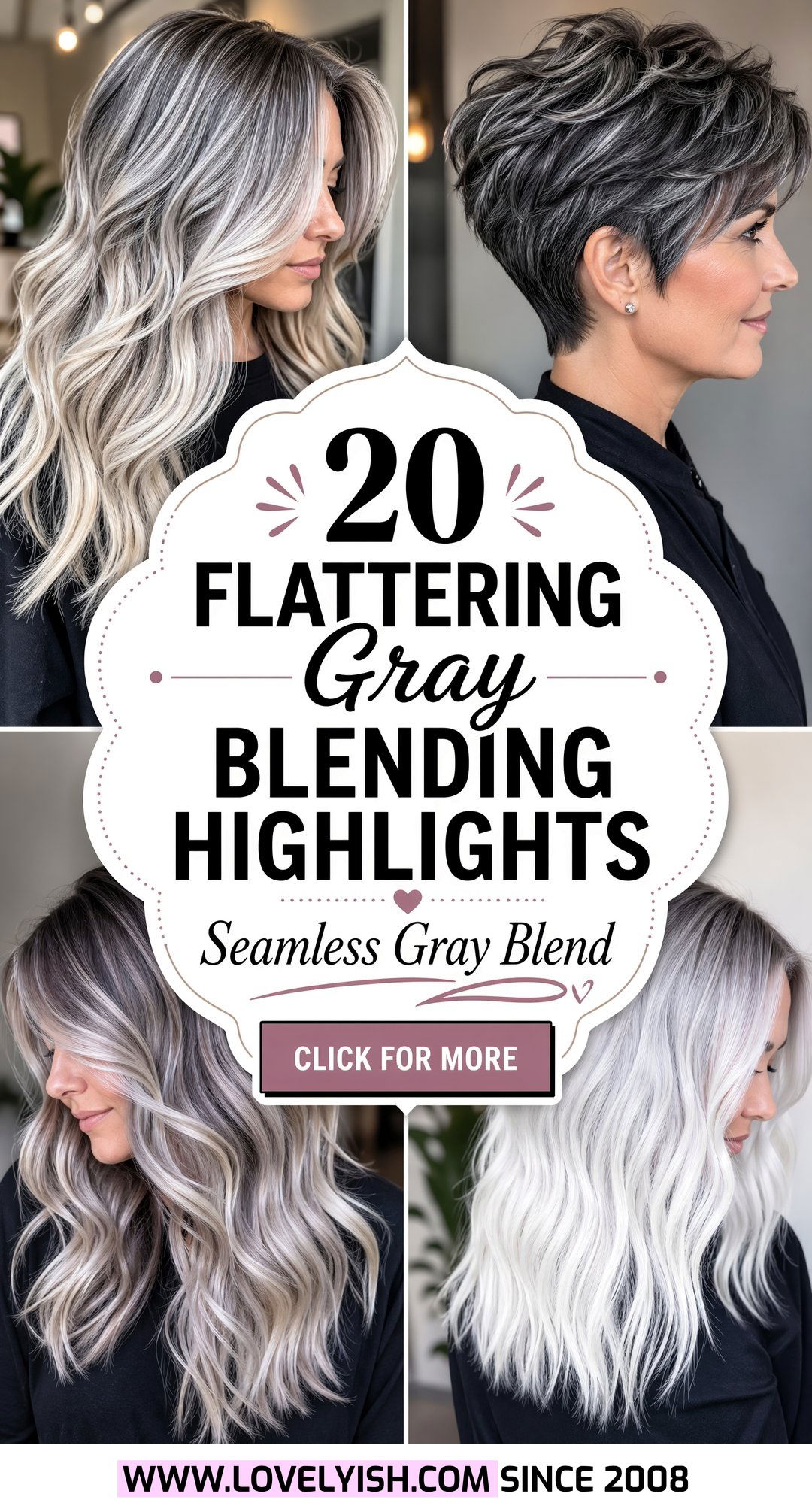 20 Flattering Gray Blending Highlights for Women Over 60 - 20 Flattering Gray Blending Highlights for Women Over 60