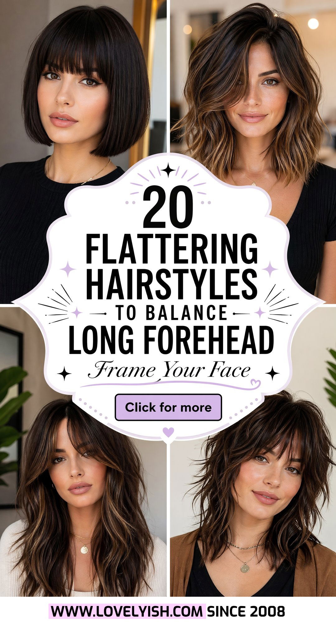 20 Flattering Hairstyle To Balance Long Forehead Beautifully - 20 Flattering Hairstyle To Balance Long Forehead Beautifully