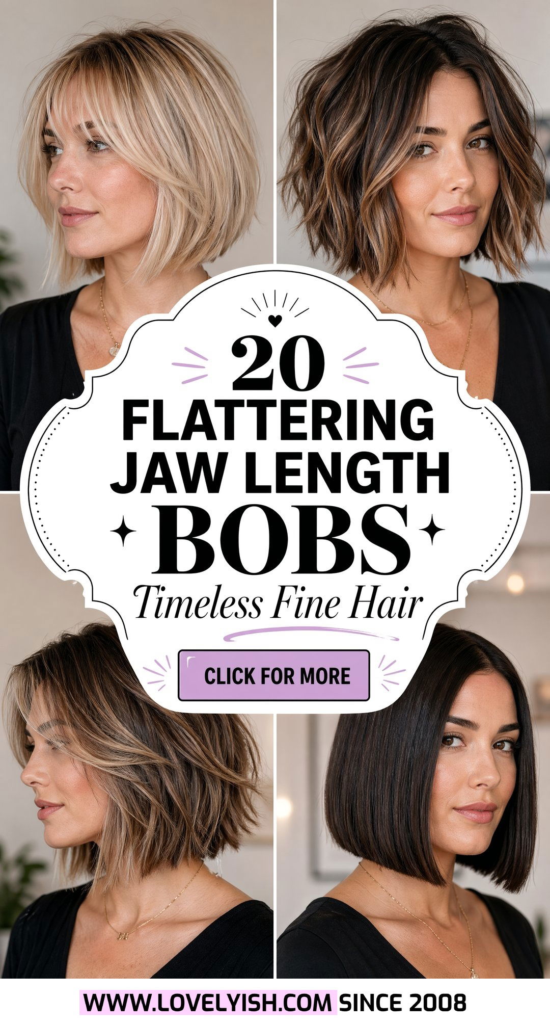 20 Flattering Jaw Length Bob for Fine Hair Over 60 Styles - 20 Flattering Jaw Length Bob for Fine Hair Over 60 Styles