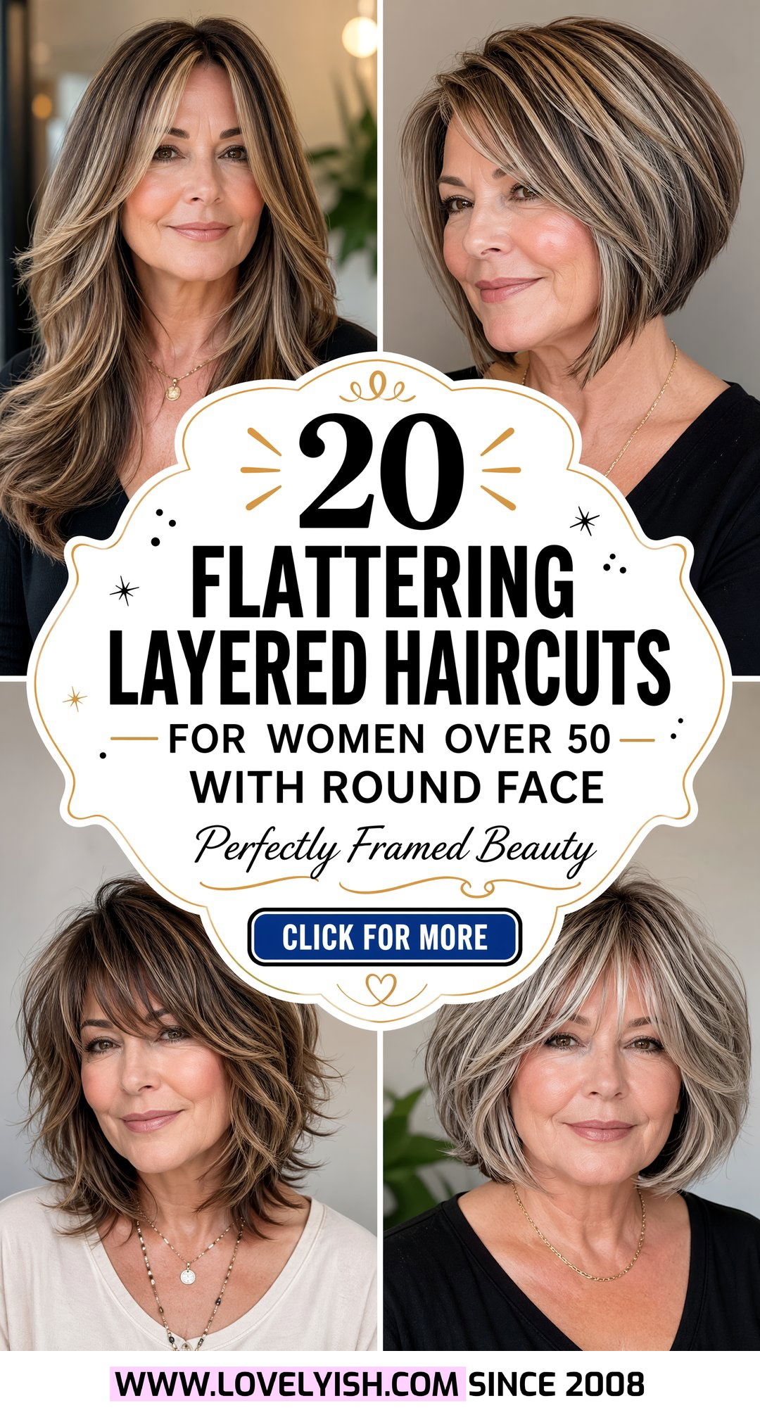 20 Flattering Layered Haircuts for Women Over 50 With Round Face - 20 Flattering Layered Haircuts for Women Over 50 With Round Face