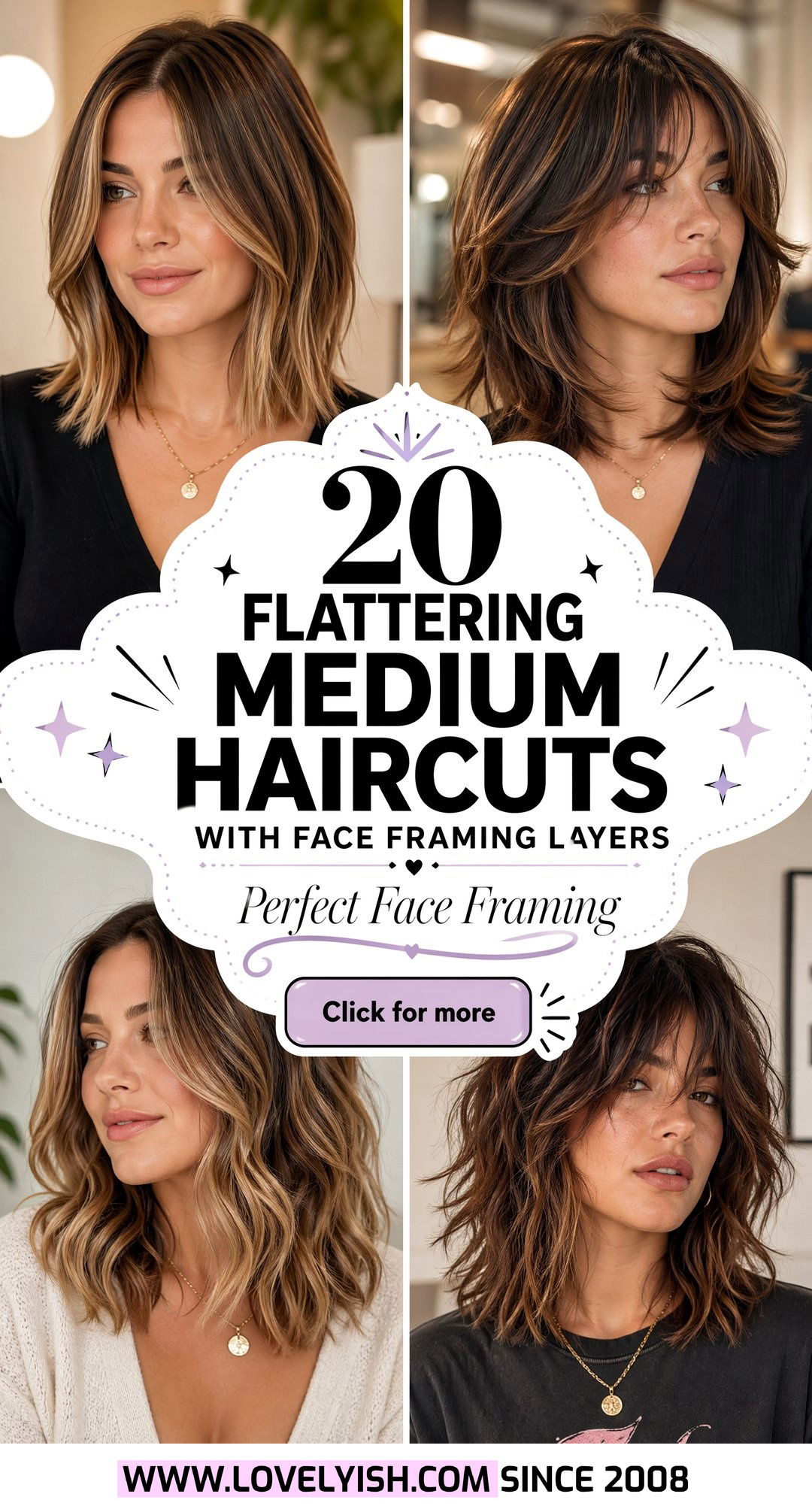 20 Flattering Medium Haircut Ideas With Face Framing Layers - 20 Flattering Medium Haircut Ideas With Face Framing Layers