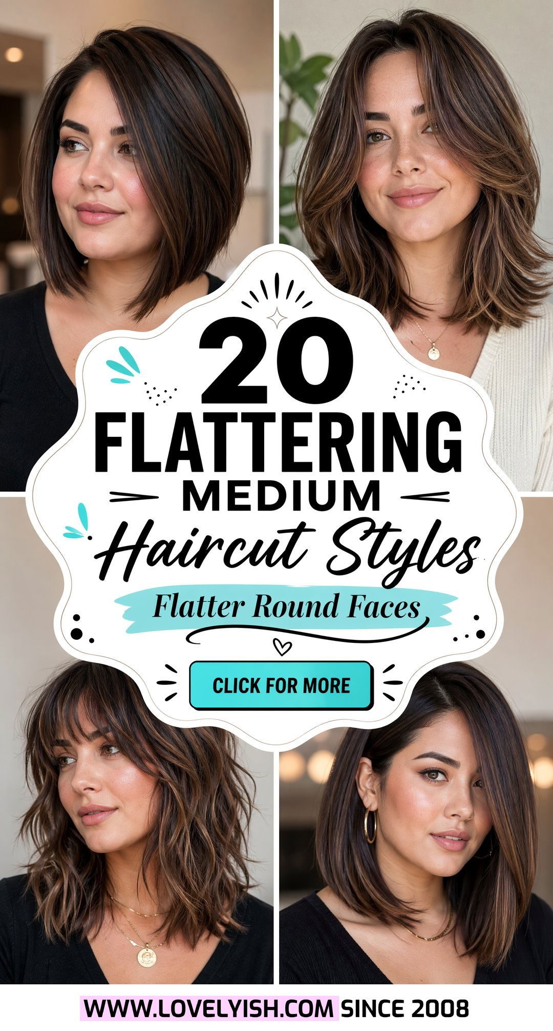20 Flattering Medium Haircut Styles For Round Face Women - 20 Flattering Medium Haircut Styles For Round Face Women