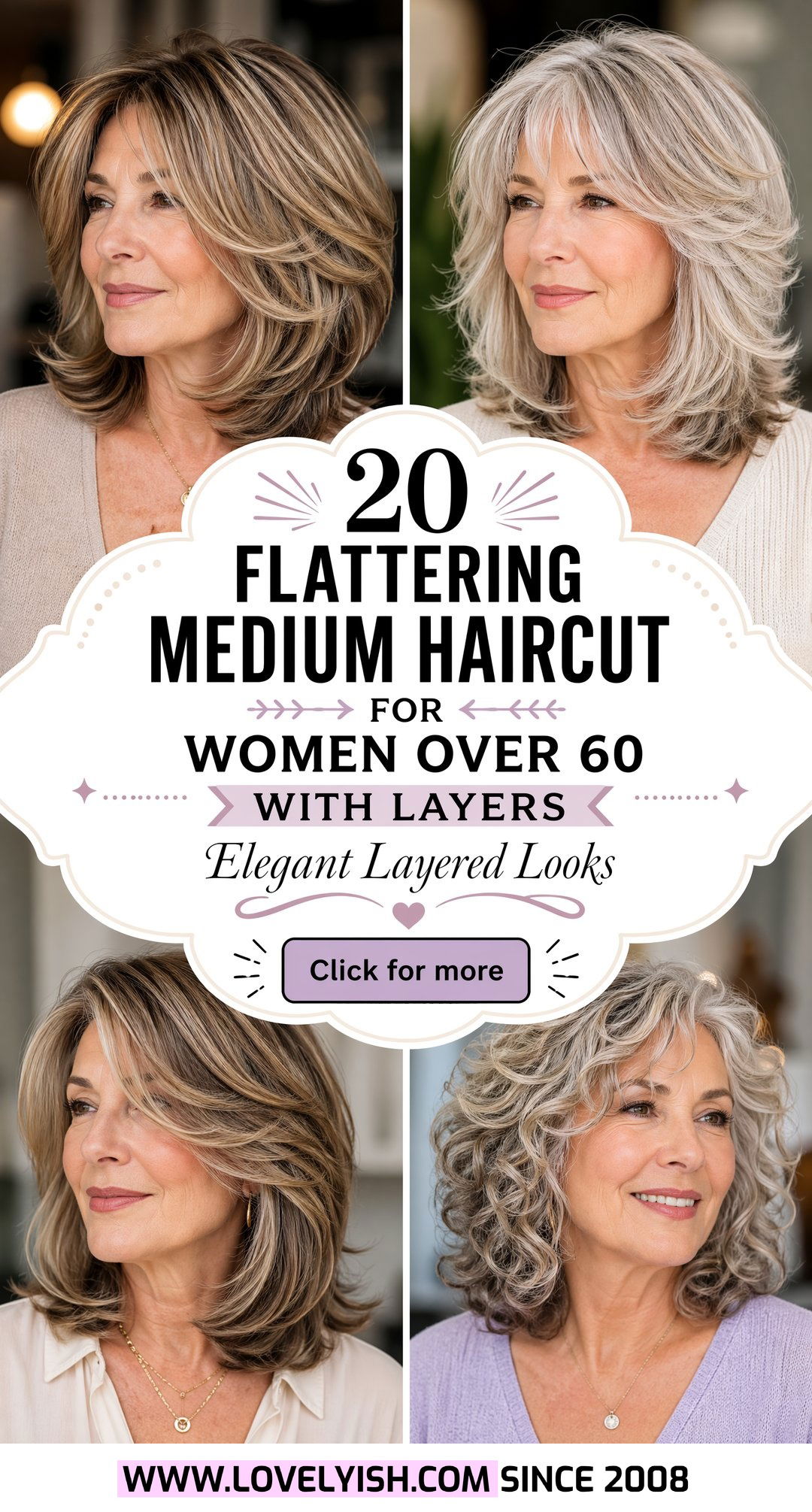 20 Flattering Medium Haircut for Women Over 60 With Layers - 20 Flattering Medium Haircut for Women Over 60 With Layers