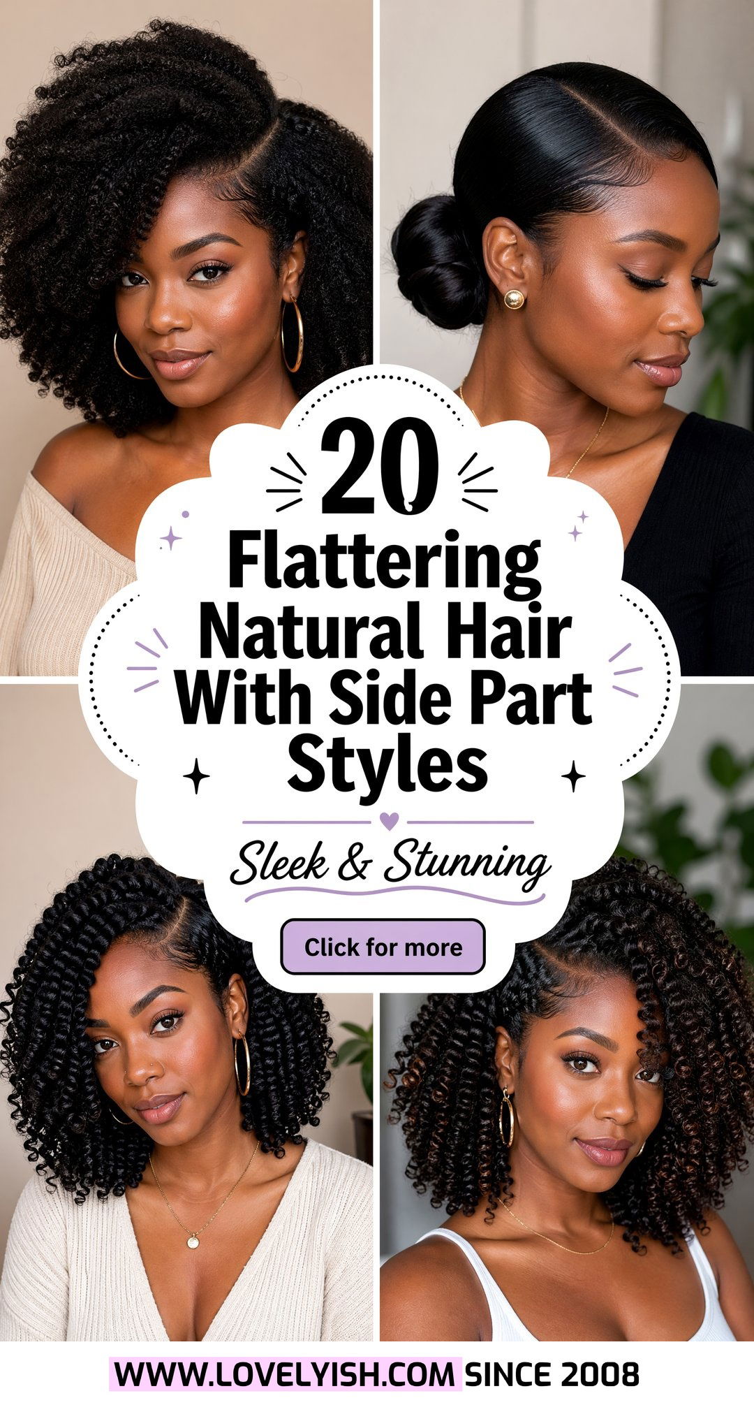20 Flattering Natural Hair With Side Part Styles to Try - 20 Flattering Natural Hair With Side Part Styles to Try