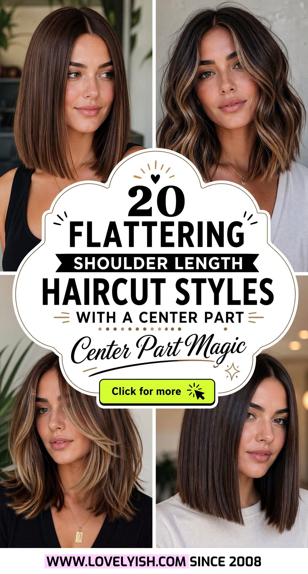 20 Flattering Shoulder Length Haircut Styles With A Center Part - 20 Flattering Shoulder Length Haircut Styles With A Center Part