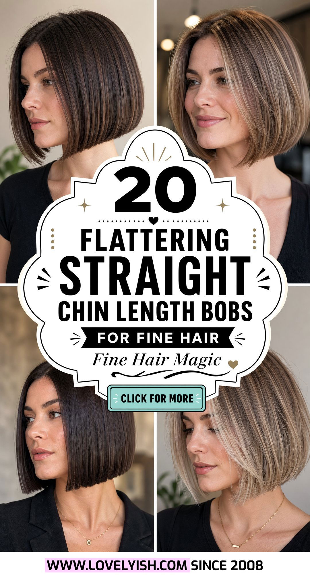 20 Flattering Straight Chin Length Bob For Fine Hair Looks - 20 Flattering Straight Chin Length Bob For Fine Hair Looks