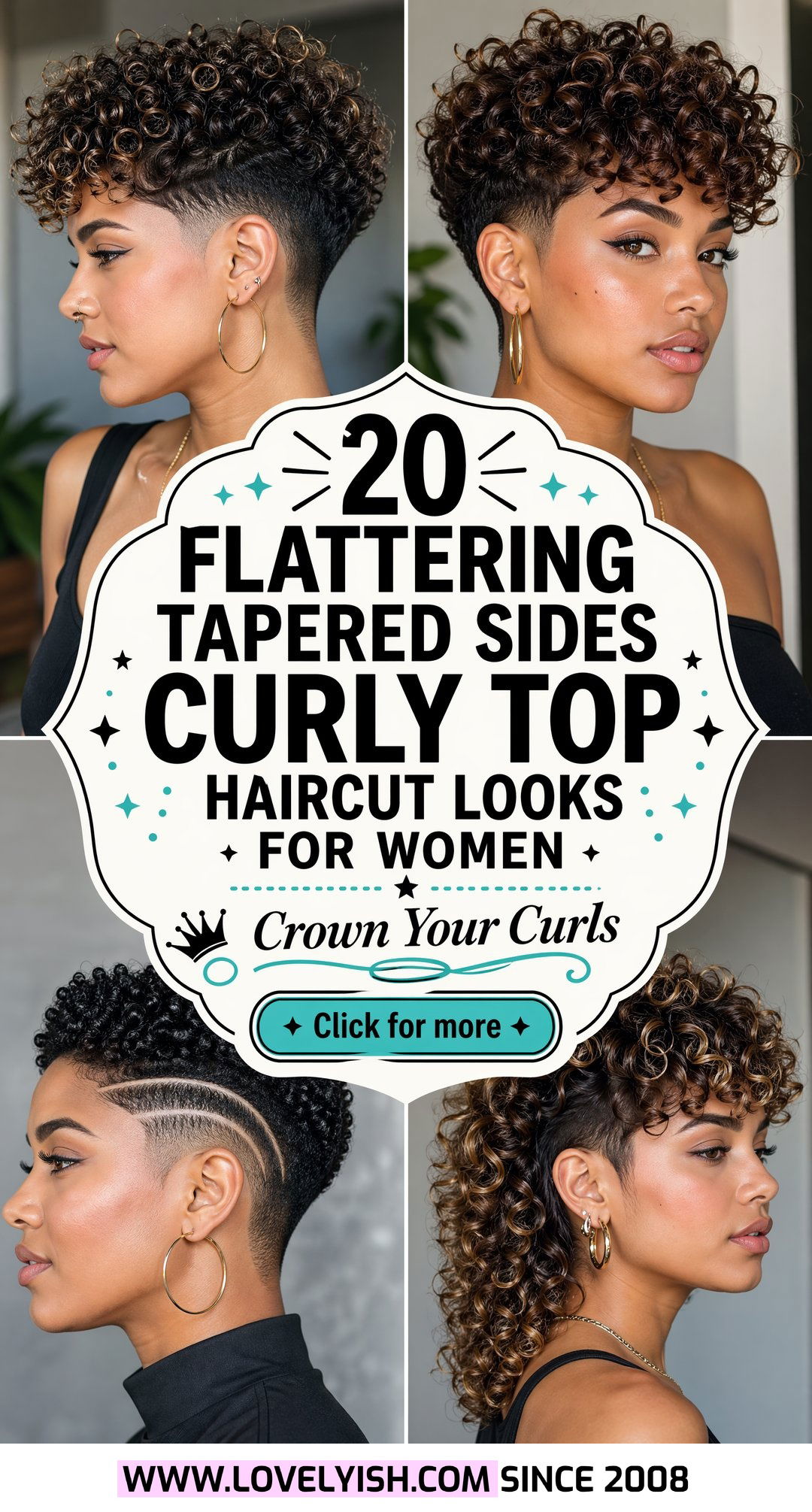 20 Flattering Tapered Sides Curly Top Haircut Looks For Women - 20 Flattering Tapered Sides Curly Top Haircut Looks For Women