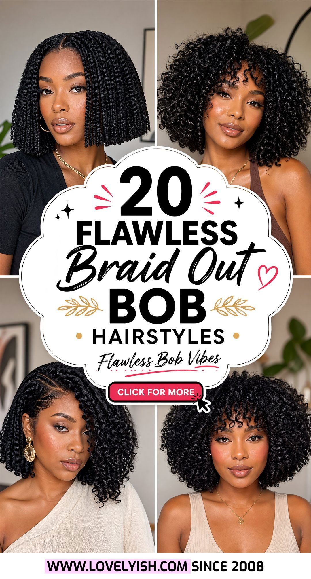 20 Flawless Braid Out Bob Hairstyle Ideas for Natural Hair - 20 Flawless Braid Out Bob Hairstyle Ideas for Natural Hair