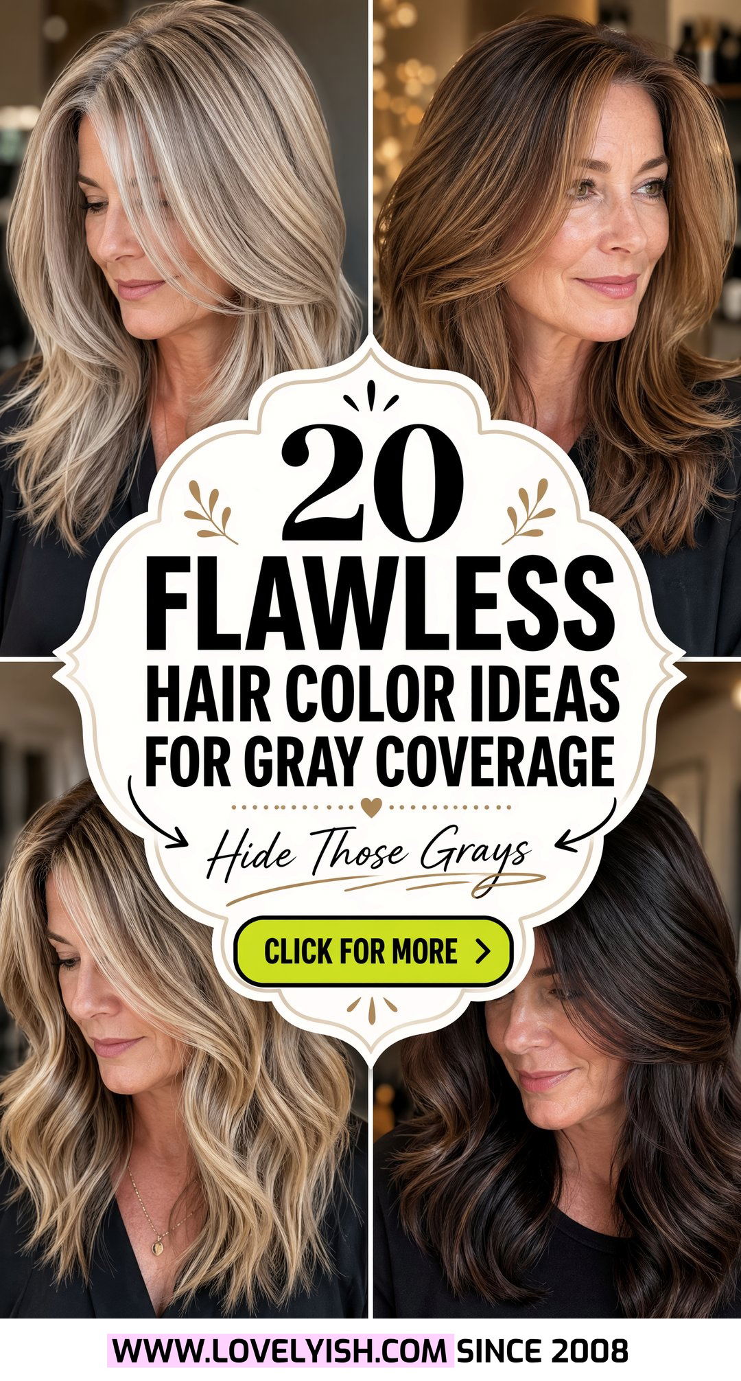 20 Flawless Hair Color Ideas For Gray Coverage To Try Now - 20 Flawless Hair Color Ideas For Gray Coverage To Try Now