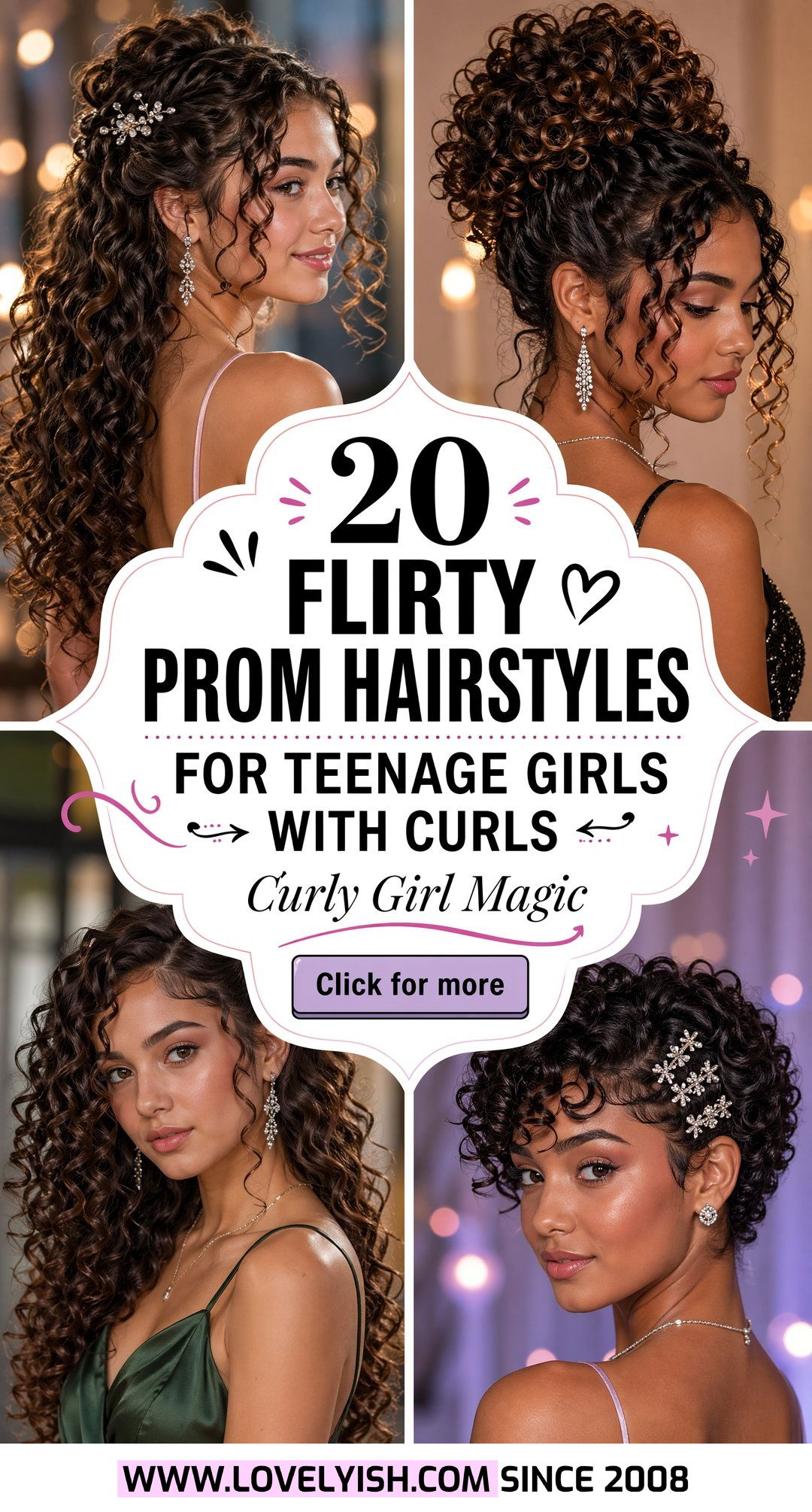 20 Flirty Prom Hairstyle Ideas for Teenage Girls With Curls - 20 Flirty Prom Hairstyle Ideas for Teenage Girls With Curls