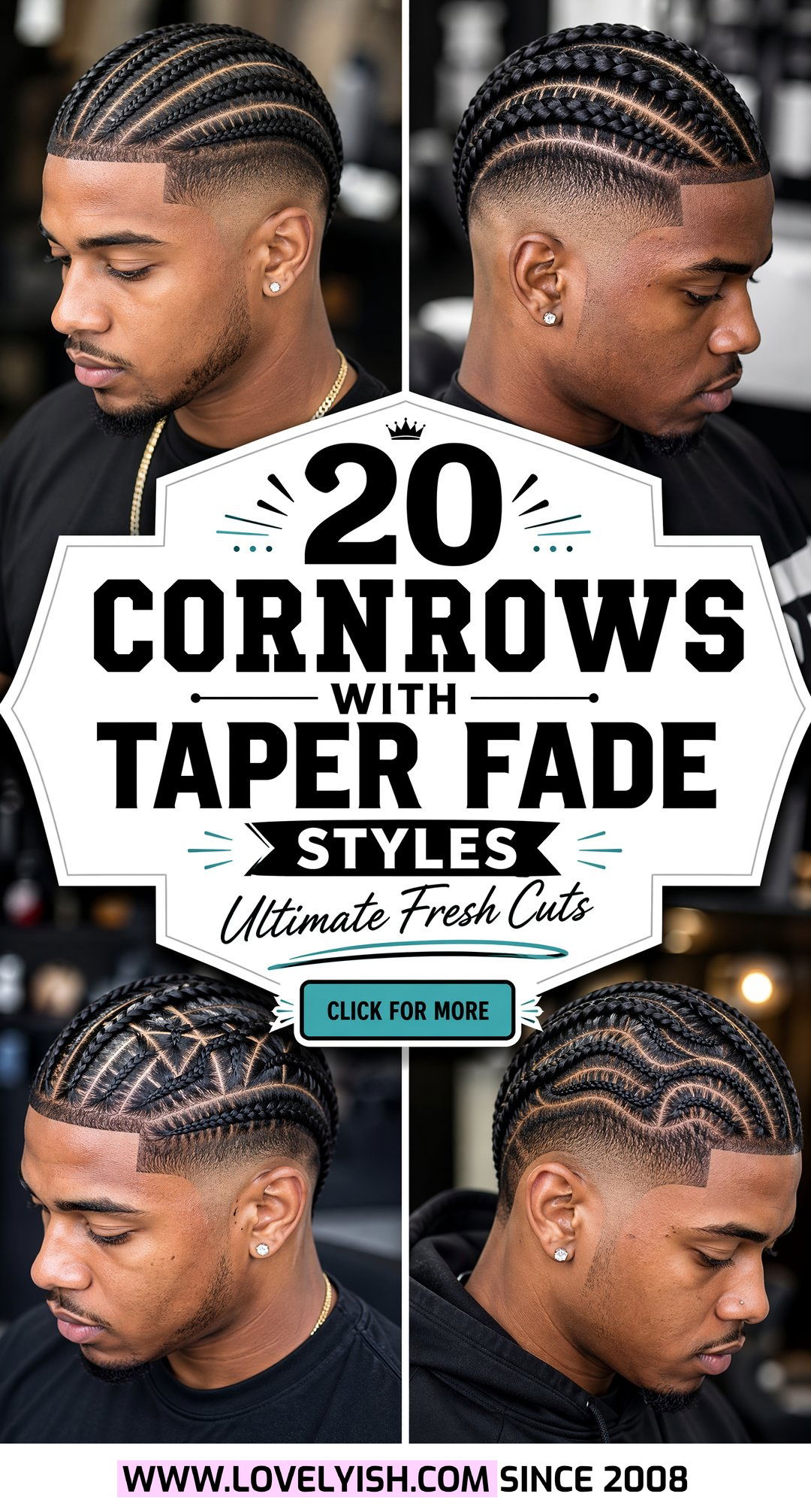 20 Fresh Cornrows With Taper Fade Men Will Love To Try Now - 20 Fresh Cornrows With Taper Fade Men Will Love To Try Now