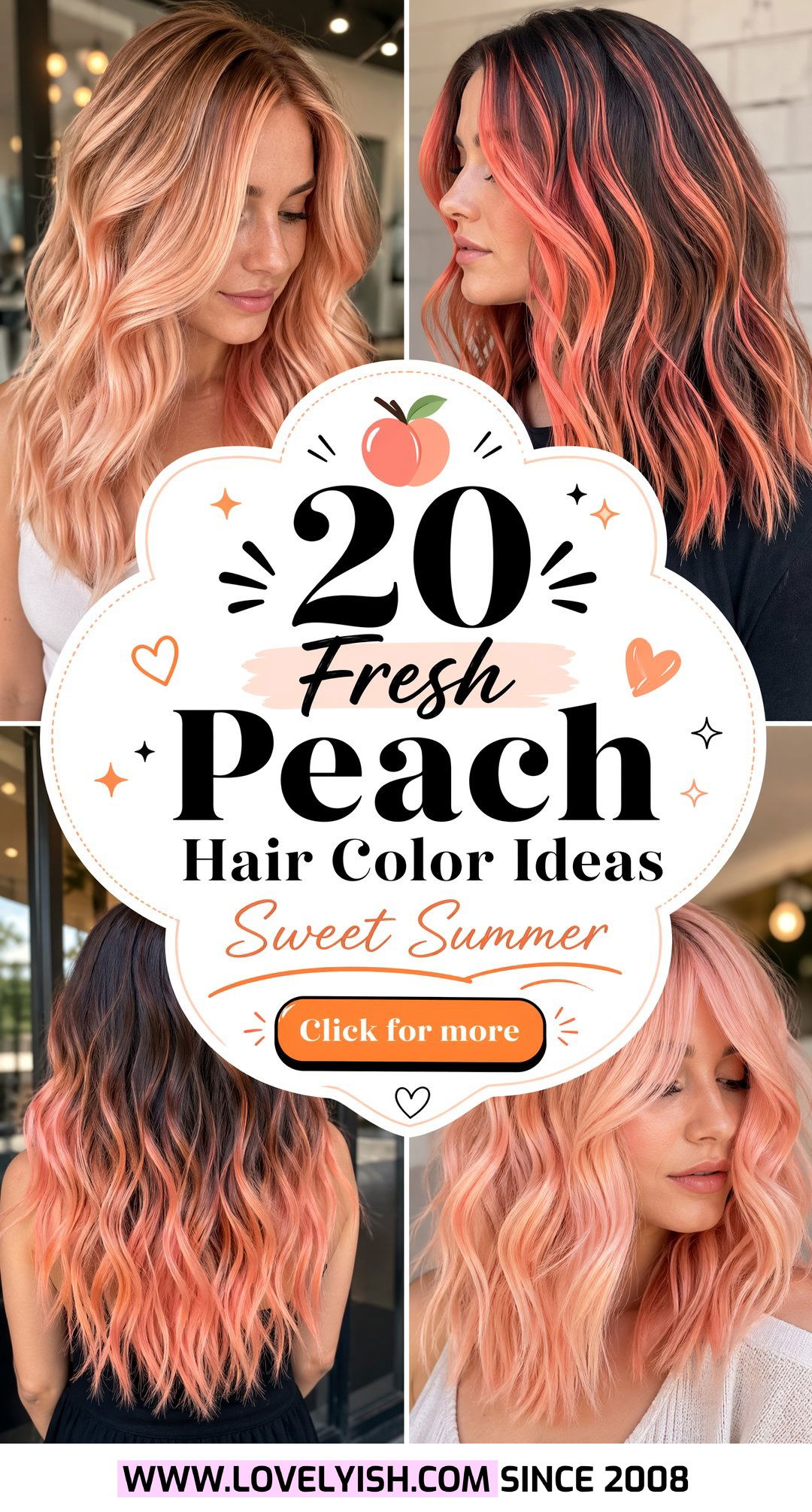 20 Fresh Peach Hair Color Ideas for a Sweet Summer Vibe - 20 Fresh Peach Hair Color Ideas for a Sweet Summer Vibe