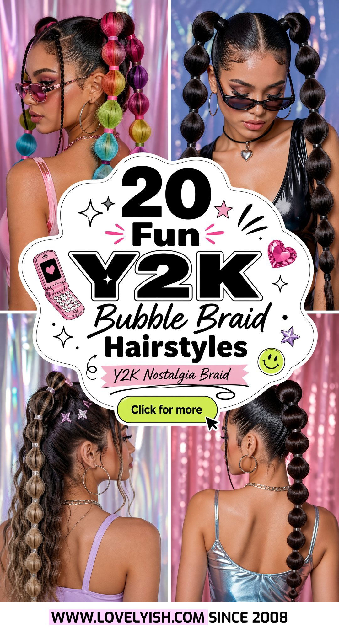 20 Fun Y2K Bubble Braid Hairstyle Ideas for a Nostalgic Vibe - 20 Fun Y2K Bubble Braid Hairstyle Ideas for a Nostalgic Vibe