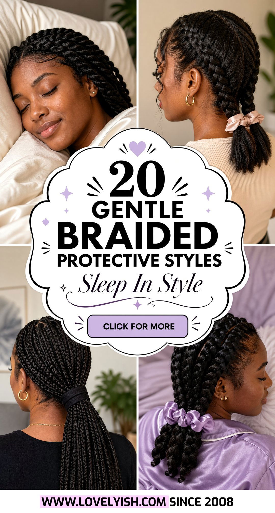 20 Gentle Braided Protective Styles for Sleep and Bedtime - 20 Gentle Braided Protective Styles for Sleep & Bedtime