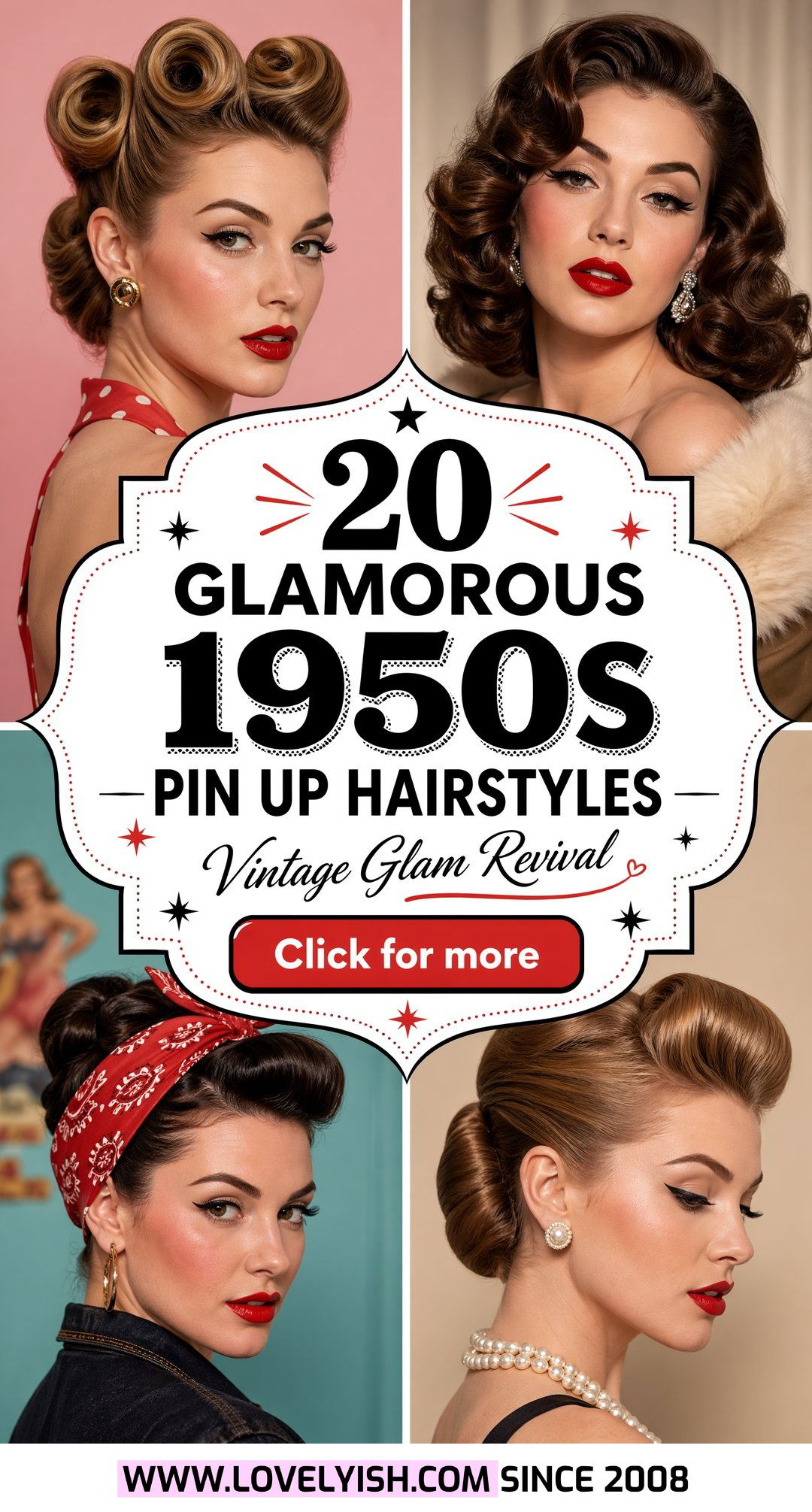 20 Glamorous 1950s Pin Up Hairstyles You Need to Recreate - 20 Glamorous 1950s Pin Up Hairstyles You Need to Recreate