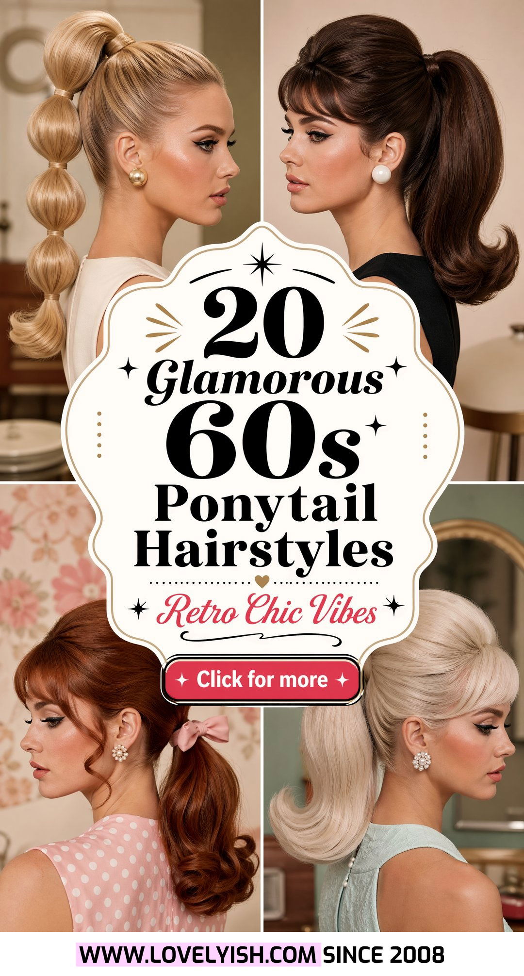 20 Glamorous 60s Ponytail Hairstyle Ideas to Try Right Now - 20 Glamorous 60s Ponytail Hairstyle Ideas to Try Right Now