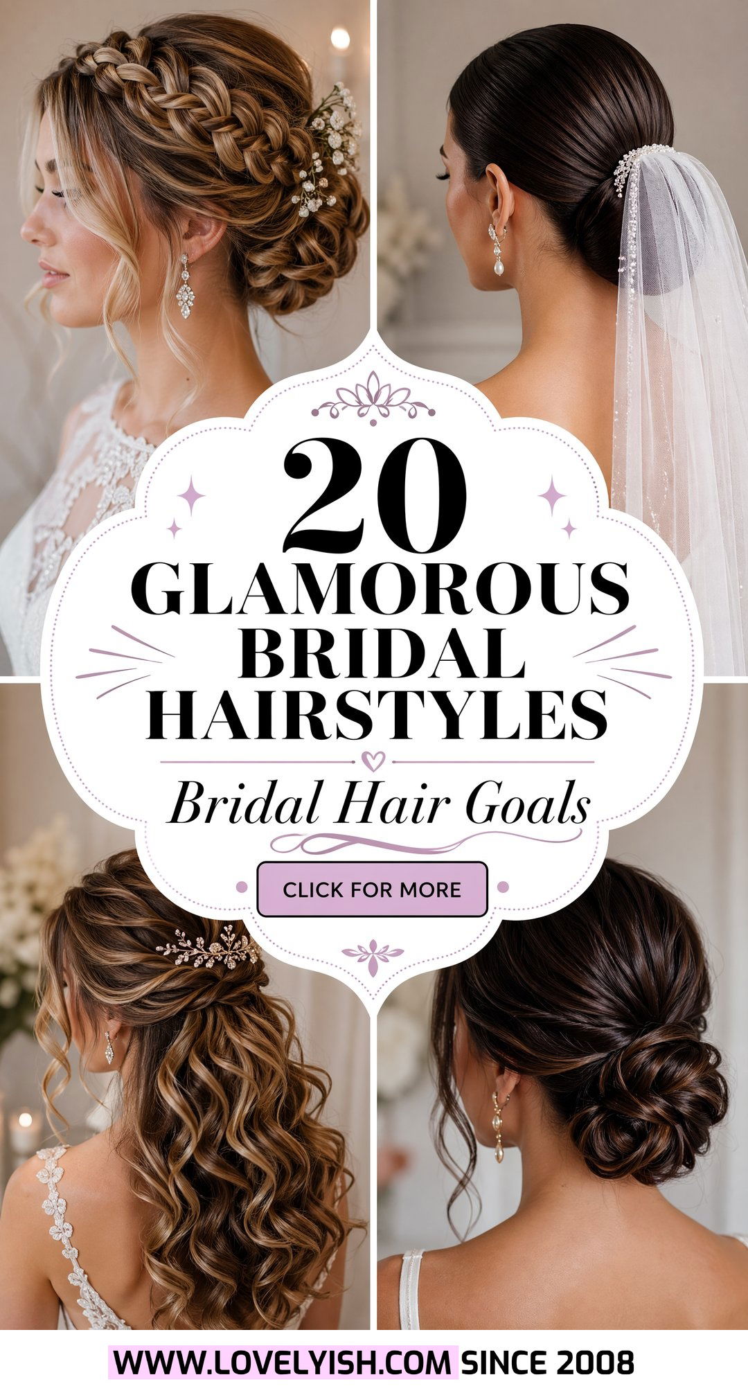 20 Glamorous Bridal Hairstyle Ideas for Your Perfect Day - 20 Glamorous Bridal Hairstyle Ideas for Your Perfect Day