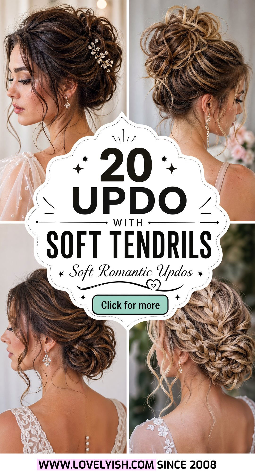 20 Glamorous Updo With Soft Tendrils for a Romantic Vibe - 20 Glamorous Updo With Soft Tendrils for a Romantic Vibe