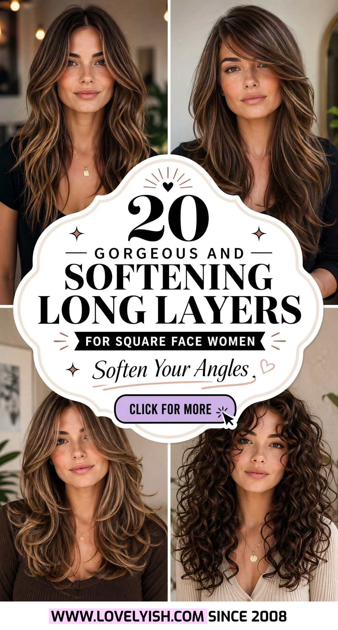 20 Gorgeous And Softening Long Layers For Square Face Women - 20 Gorgeous And Softening Long Layers For Square Face Women