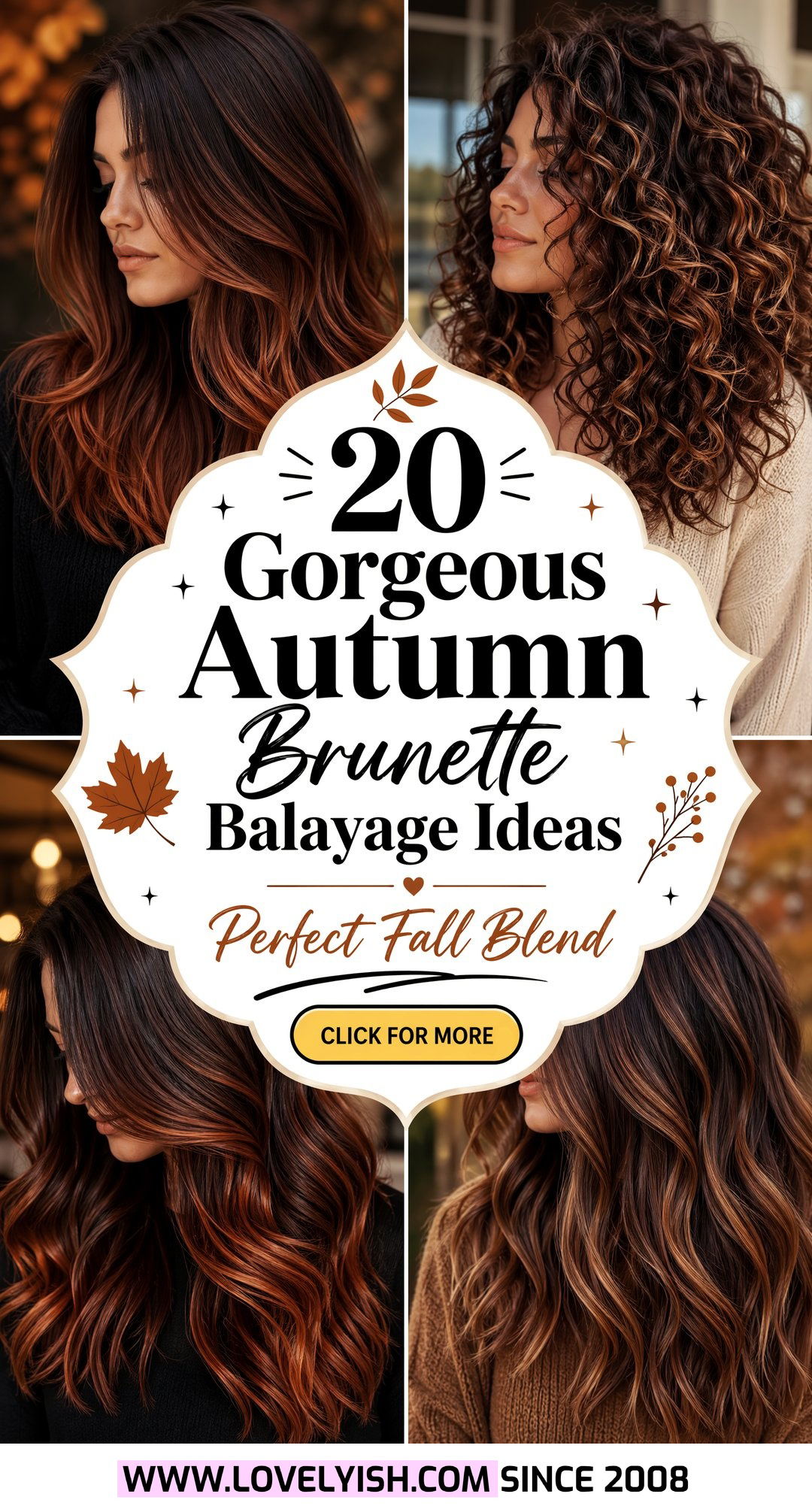 20 Gorgeous Autumn Brunette Balayage Ideas for Your Hair - 20 Gorgeous Autumn Brunette Balayage Ideas for Your Hair
