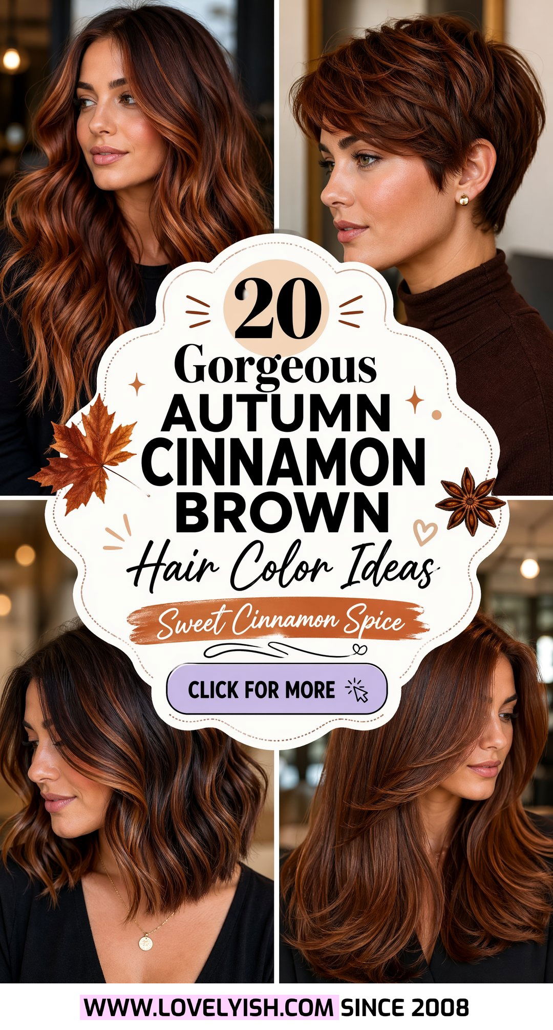 20 Gorgeous Autumn Cinnamon Brown Hair Color Ideas to Try - 20 Gorgeous Autumn Cinnamon Brown Hair Color Ideas to Try