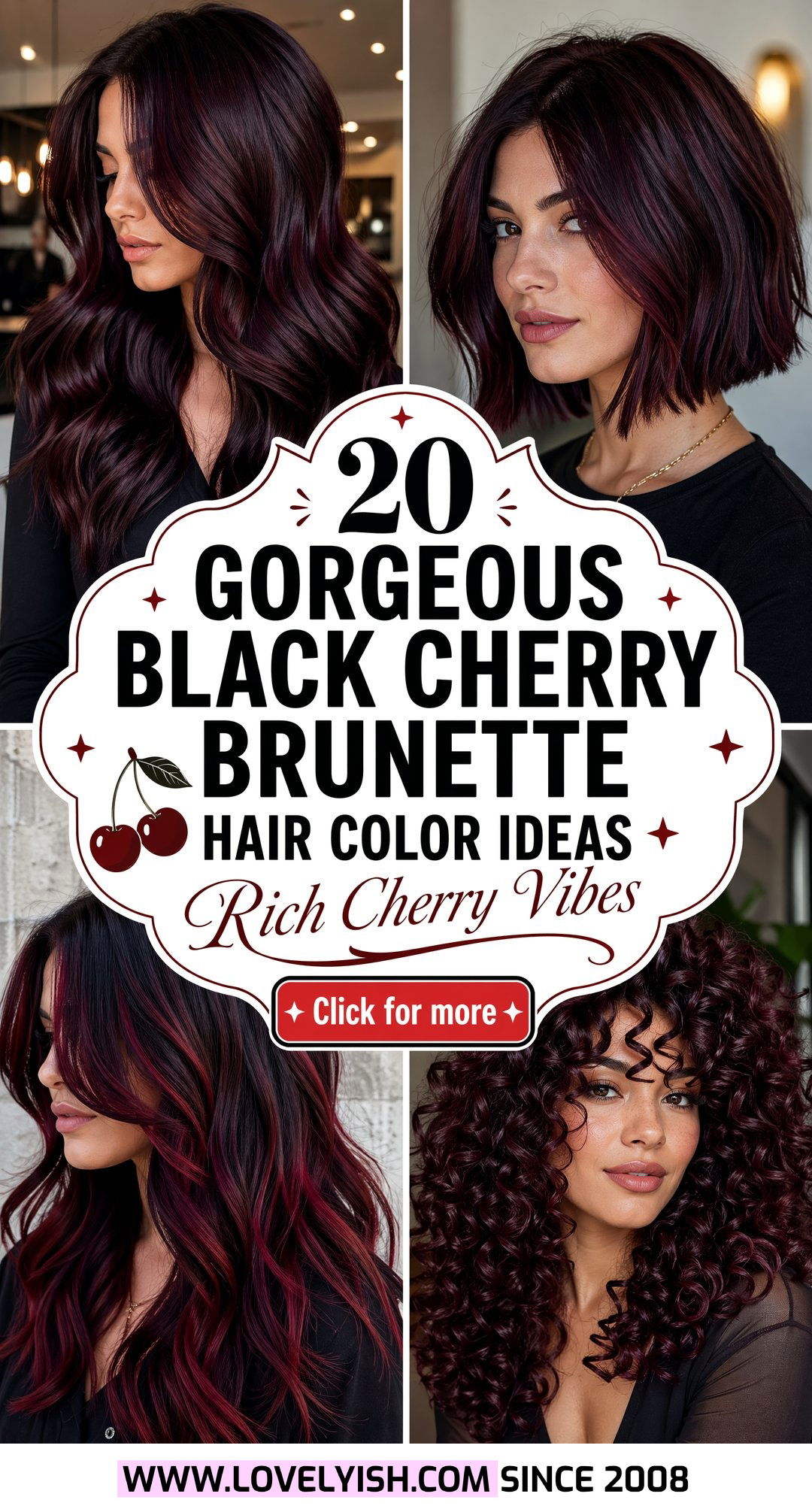 20 Gorgeous Black Cherry Brunette Hair Color Ideas To Try - 20 Gorgeous Black Cherry Brunette Hair Color Ideas To Try