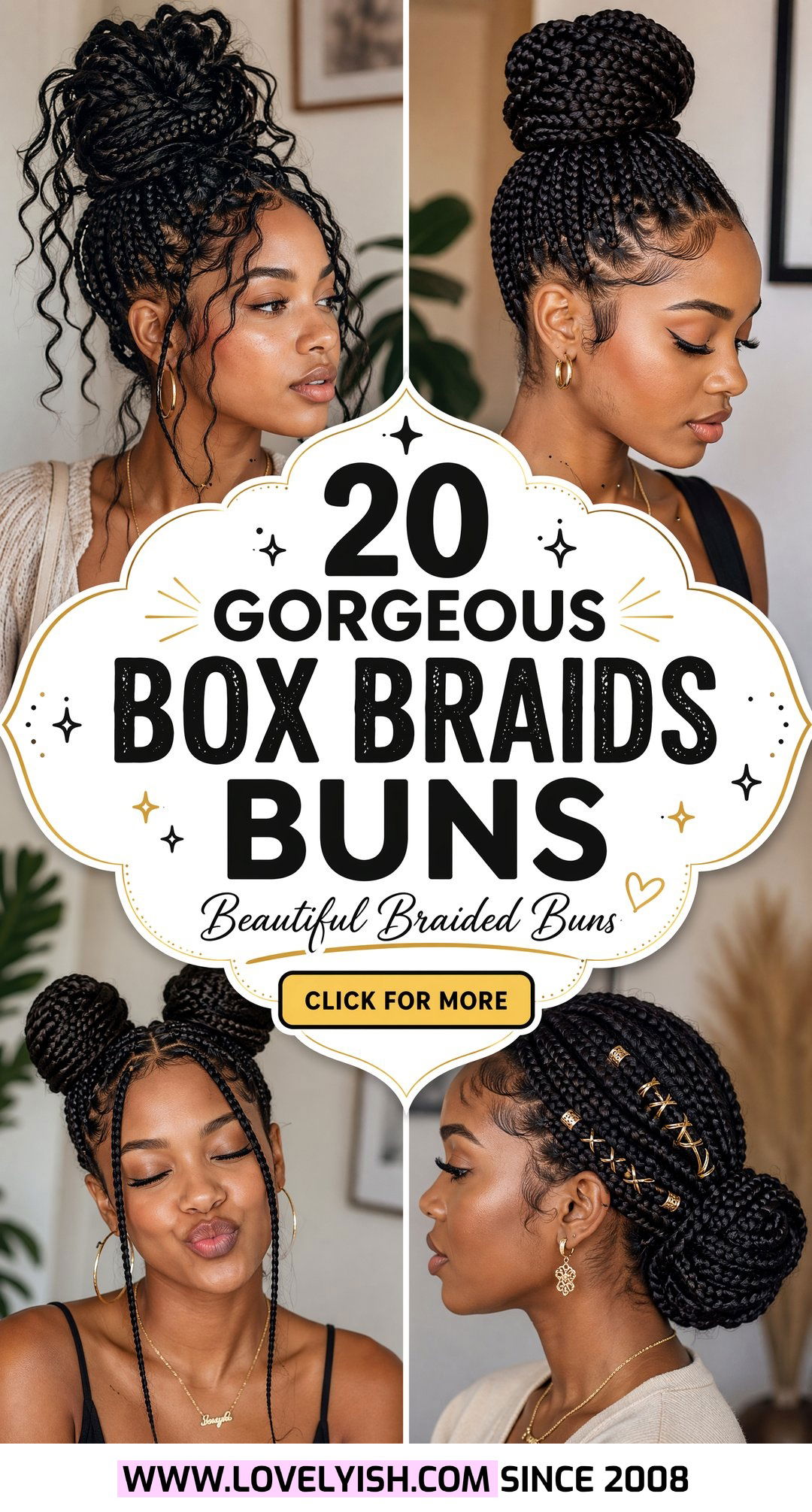 20 Gorgeous Box Braids Bun Hairstyle Ideas You Need To Try - 20 Gorgeous Box Braids Bun Hairstyle Ideas You Need To Try