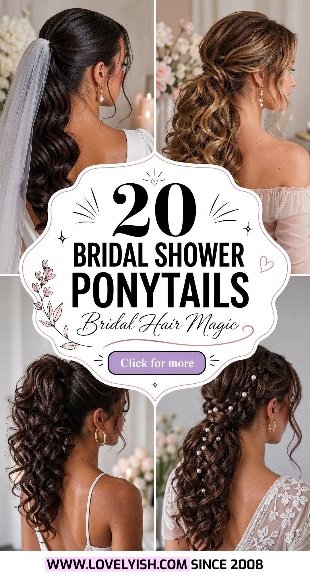 20 Gorgeous Bridal Shower Ponytail With Curls To Try Now - 20 Gorgeous Bridal Shower Ponytail With Curls To Try Now
