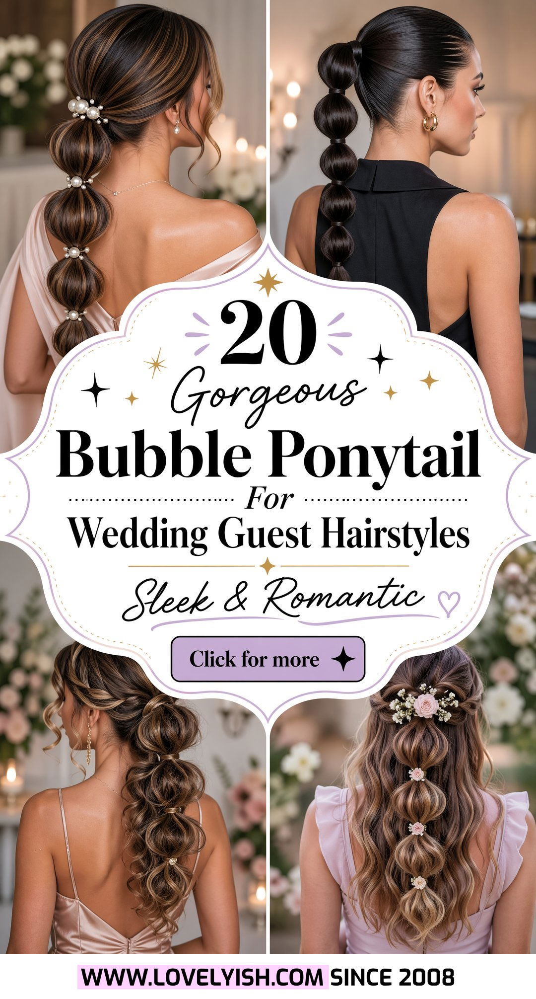 20 Gorgeous Bubble Ponytail For Wedding Guest Hairstyles - 20 Gorgeous Bubble Ponytail For Wedding Guest Hairstyles
