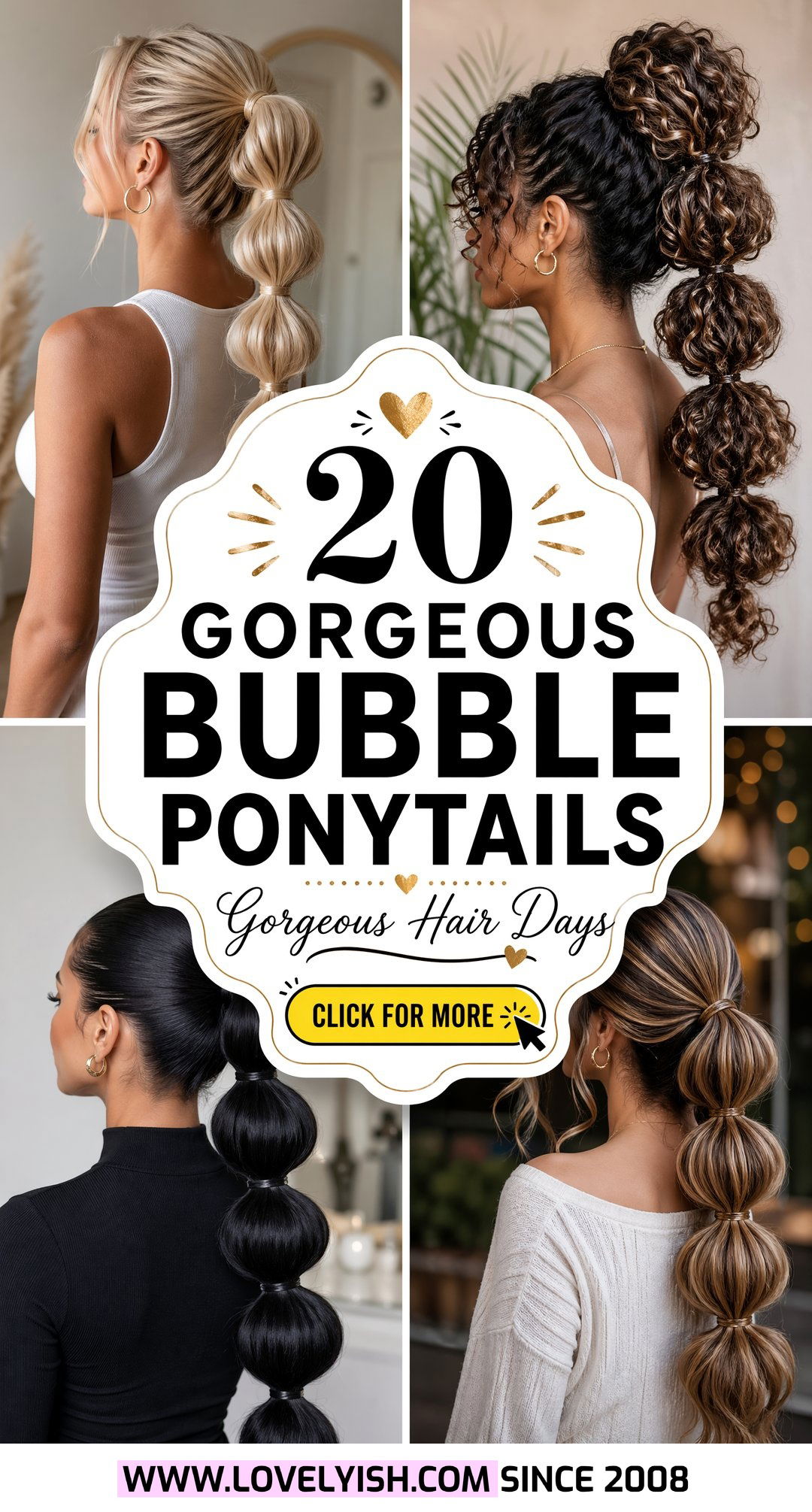 20 Gorgeous Bubble Ponytail Ideas for Long Hair to Try Now - 20 Gorgeous Bubble Ponytail Ideas for Long Hair to Try Now