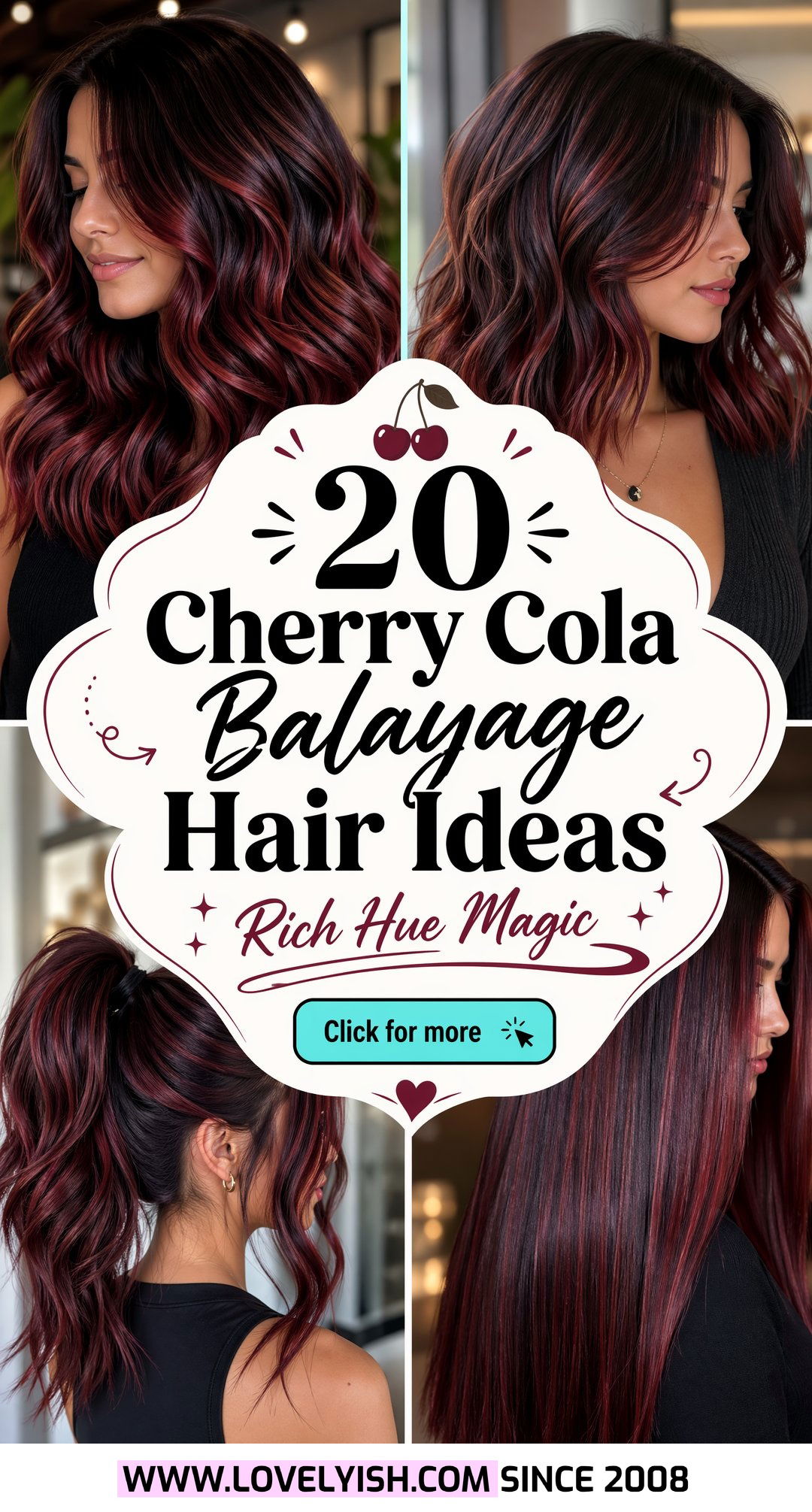 20 Gorgeous Cherry Cola Balayage Hair Ideas to Try This Year - 20 Gorgeous Cherry Cola Balayage Hair Ideas to Try This Year