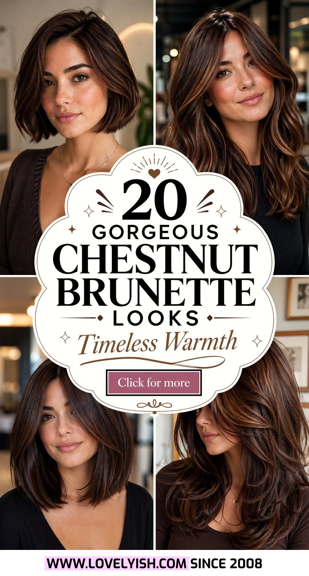 20 Gorgeous Chestnut Brunette for Mature Skin Tones Looks - 20 Gorgeous Chestnut Brunette for Mature Skin Tones Looks