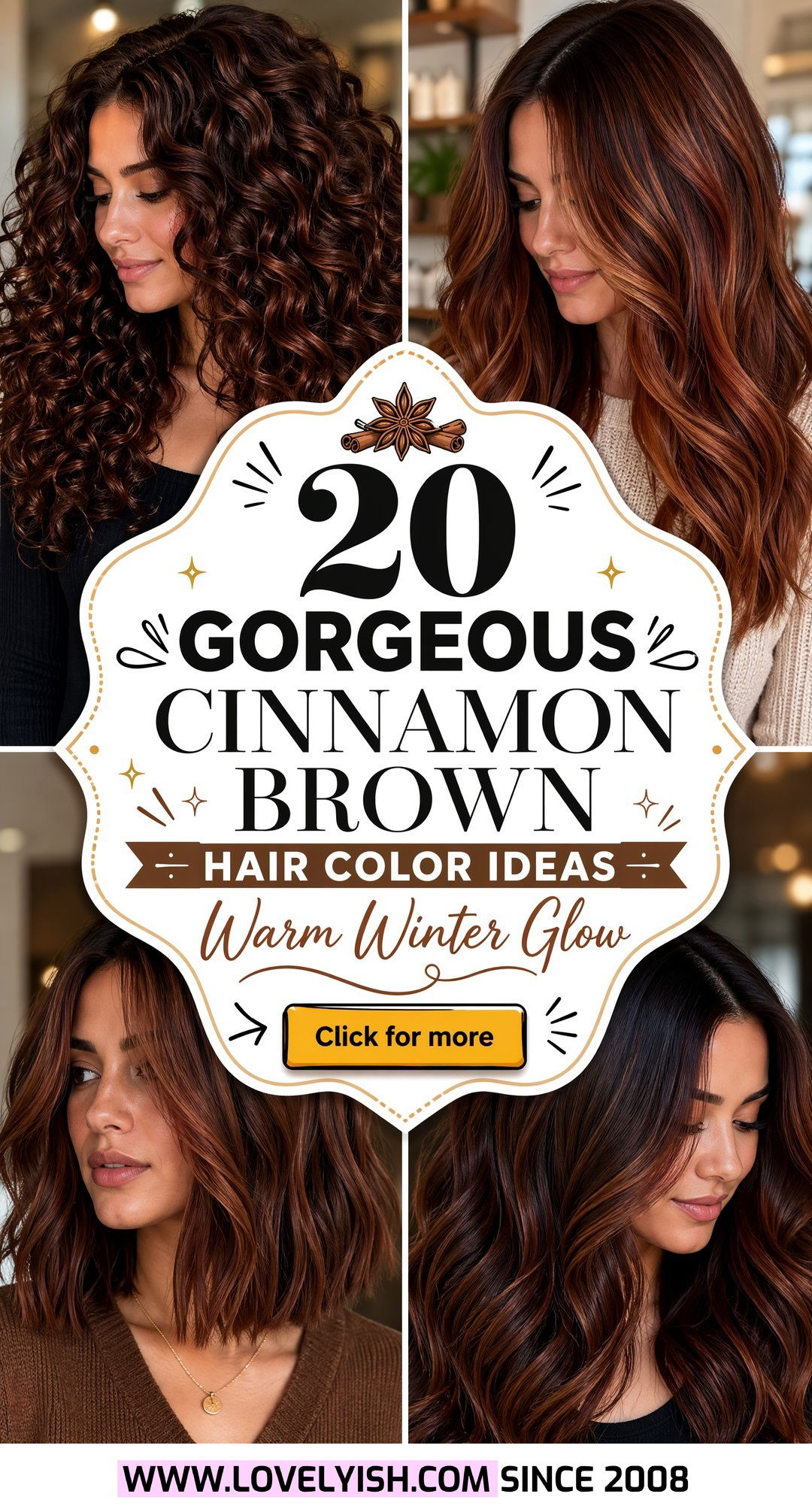 20 Gorgeous Cinnamon Brown Hair Color Ideas for This Season - 20 Gorgeous Cinnamon Brown Hair Color Ideas for This Season