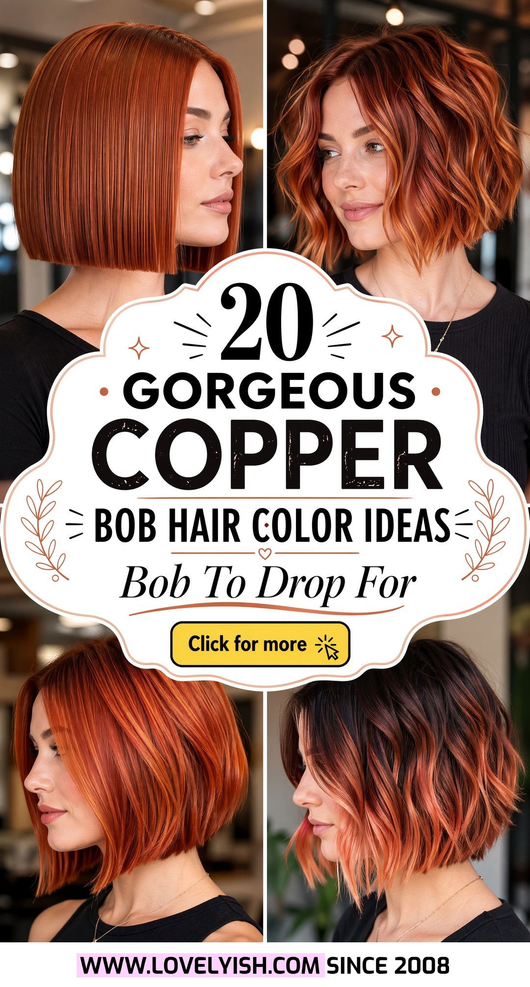 20 Gorgeous Copper Bob Hair Color Ideas to Try Right Now - 20 Gorgeous Copper Bob Hair Color Ideas to Try Right Now