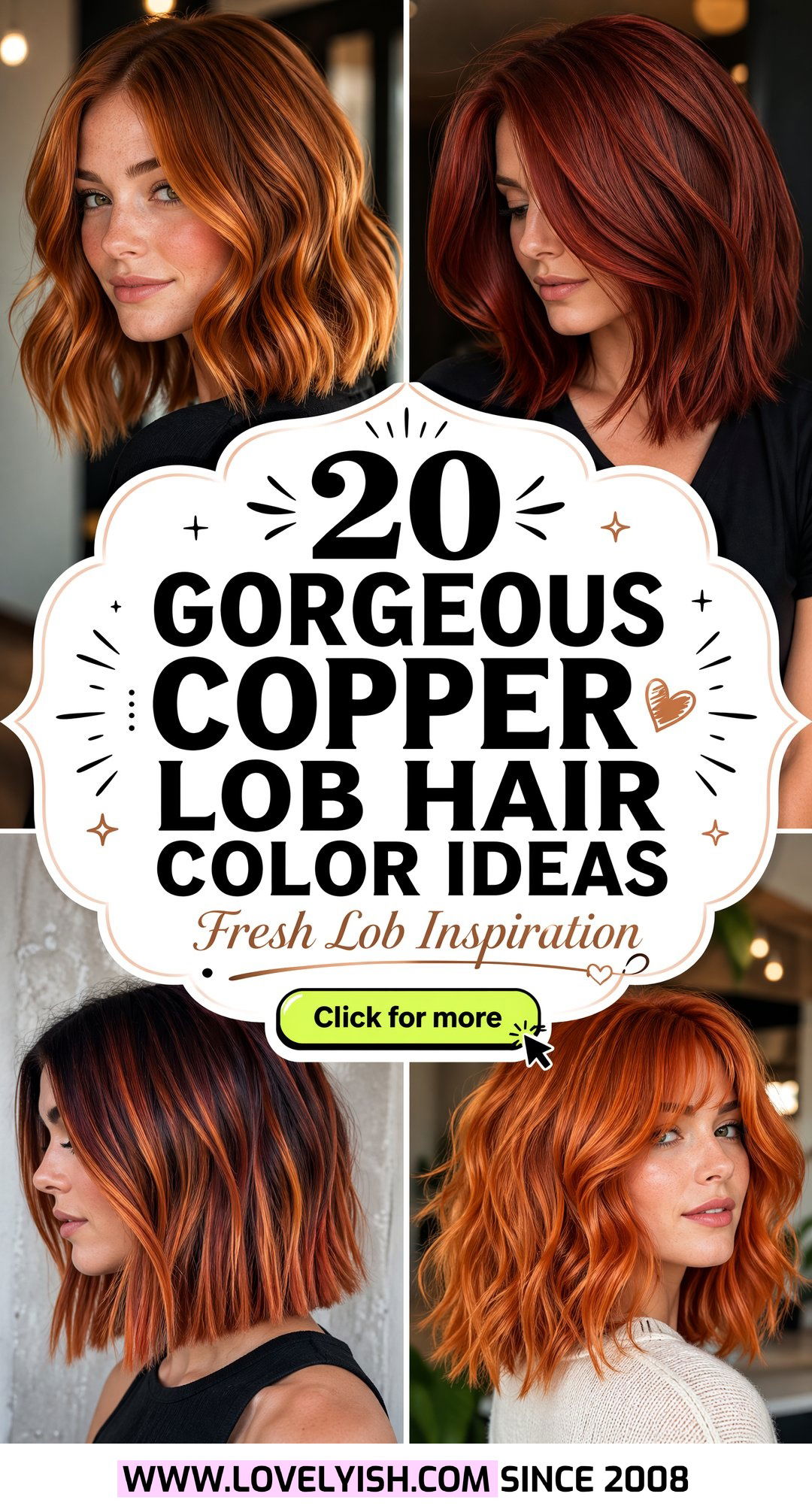 20 Gorgeous Copper Lob Hair Color Ideas for a Fresh Look - 20 Gorgeous Copper Lob Hair Color Ideas for a Fresh Look