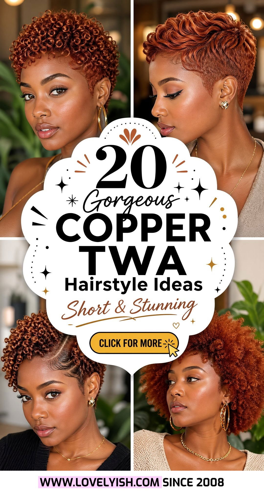 20 Gorgeous Copper TWA Hairstyle Ideas To Try Right Now! - 20 Gorgeous Copper TWA Hairstyle Ideas To Try Right Now!