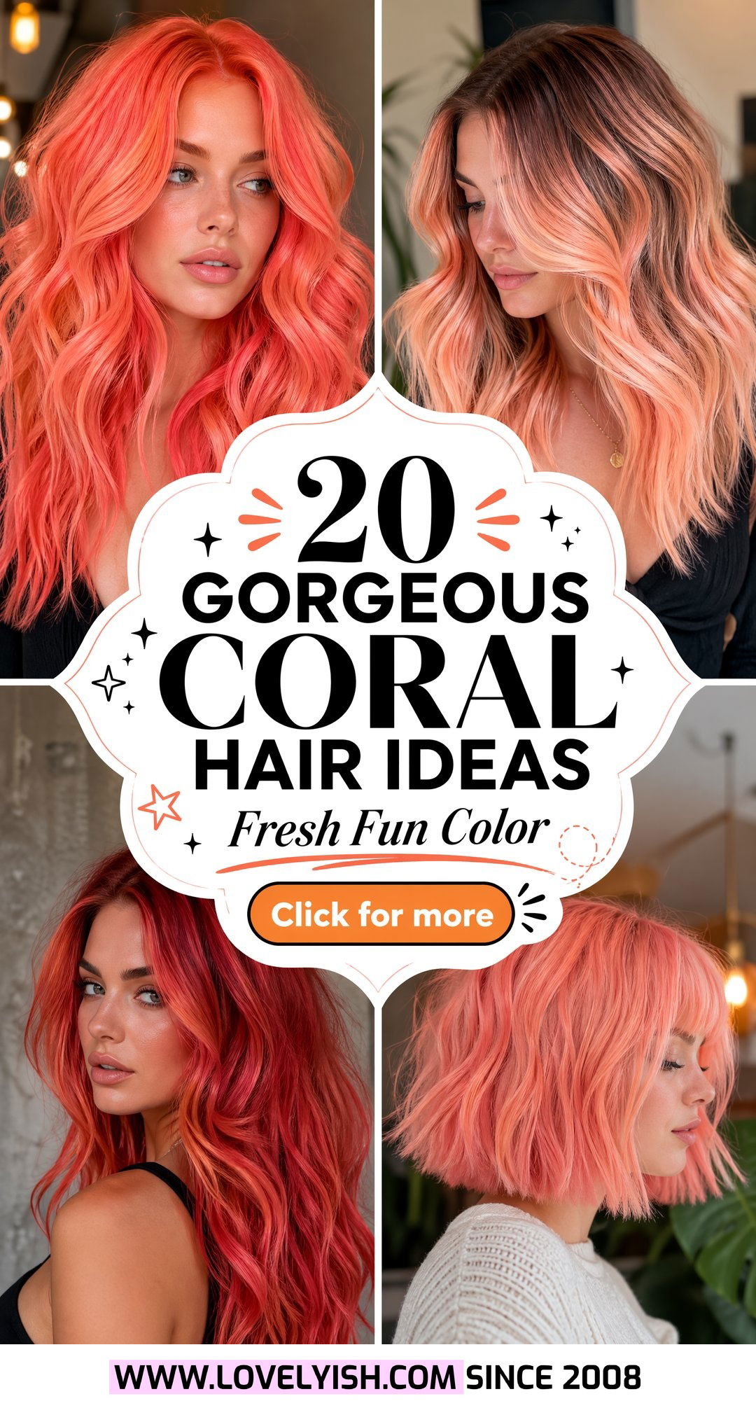 20 Gorgeous Coral Hair Color Ideas for a Fresh Fun Look - 20 Gorgeous Coral Hair Color Ideas for a Fresh, Fun Look