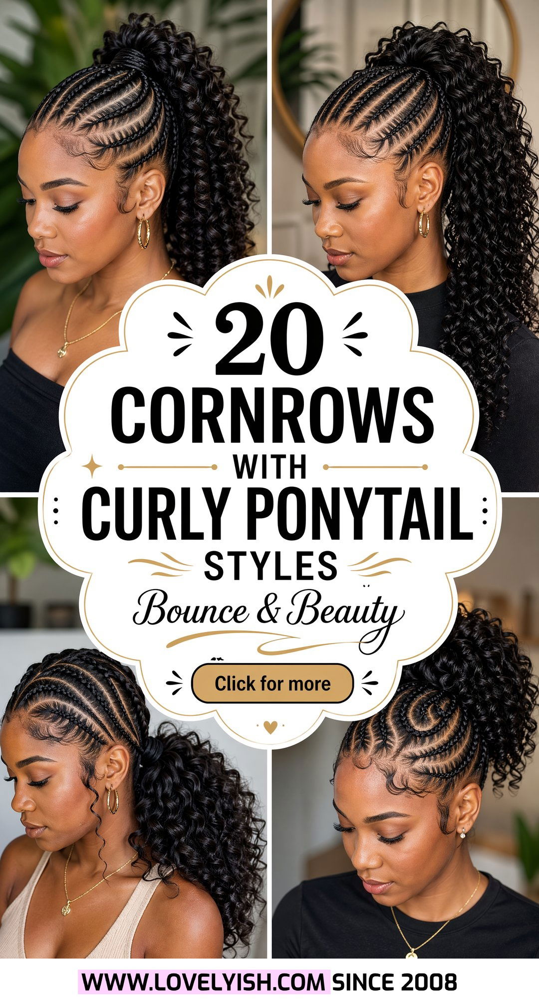 20 Gorgeous Cornrows With Curly Ponytail Styles To Try Now - 20 Gorgeous Cornrows With Curly Ponytail Styles To Try Now