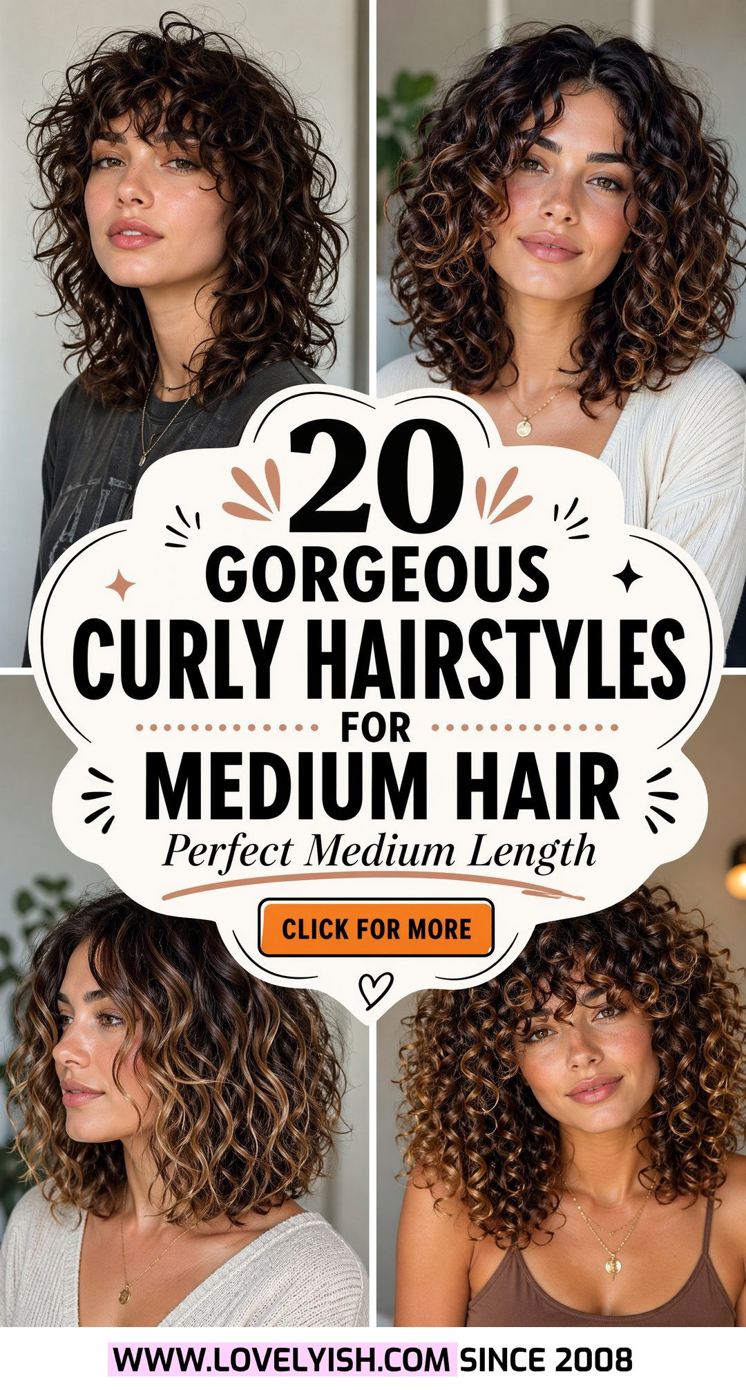 20 Gorgeous Curly Hairstyles for Medium Hair This Season - 20 Gorgeous Curly Hairstyles for Medium Hair This Season
