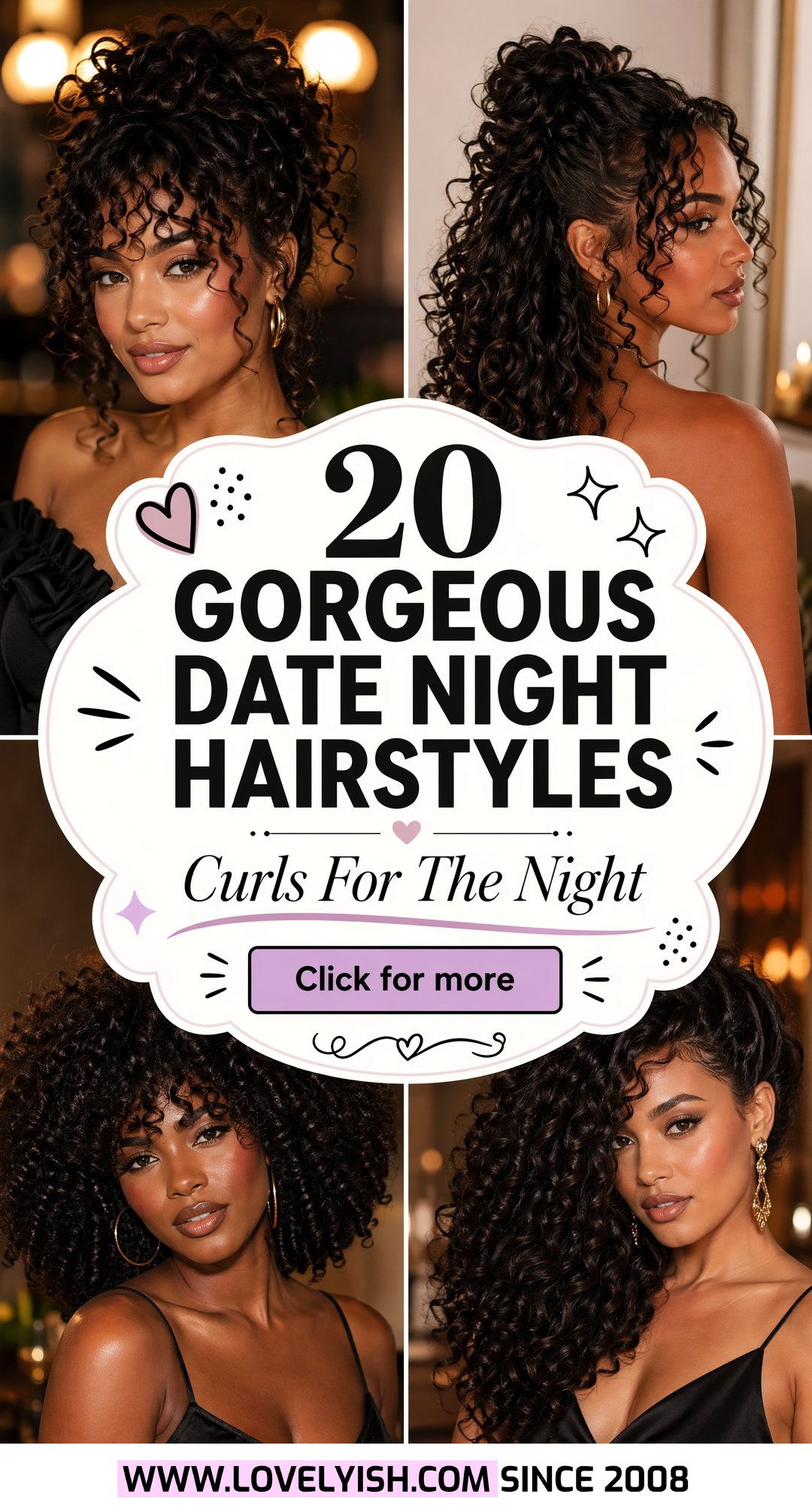 20 Gorgeous Date Night Hairstyle Ideas for Curly Hair Women - 20 Gorgeous Date Night Hairstyle Ideas for Curly Hair Women