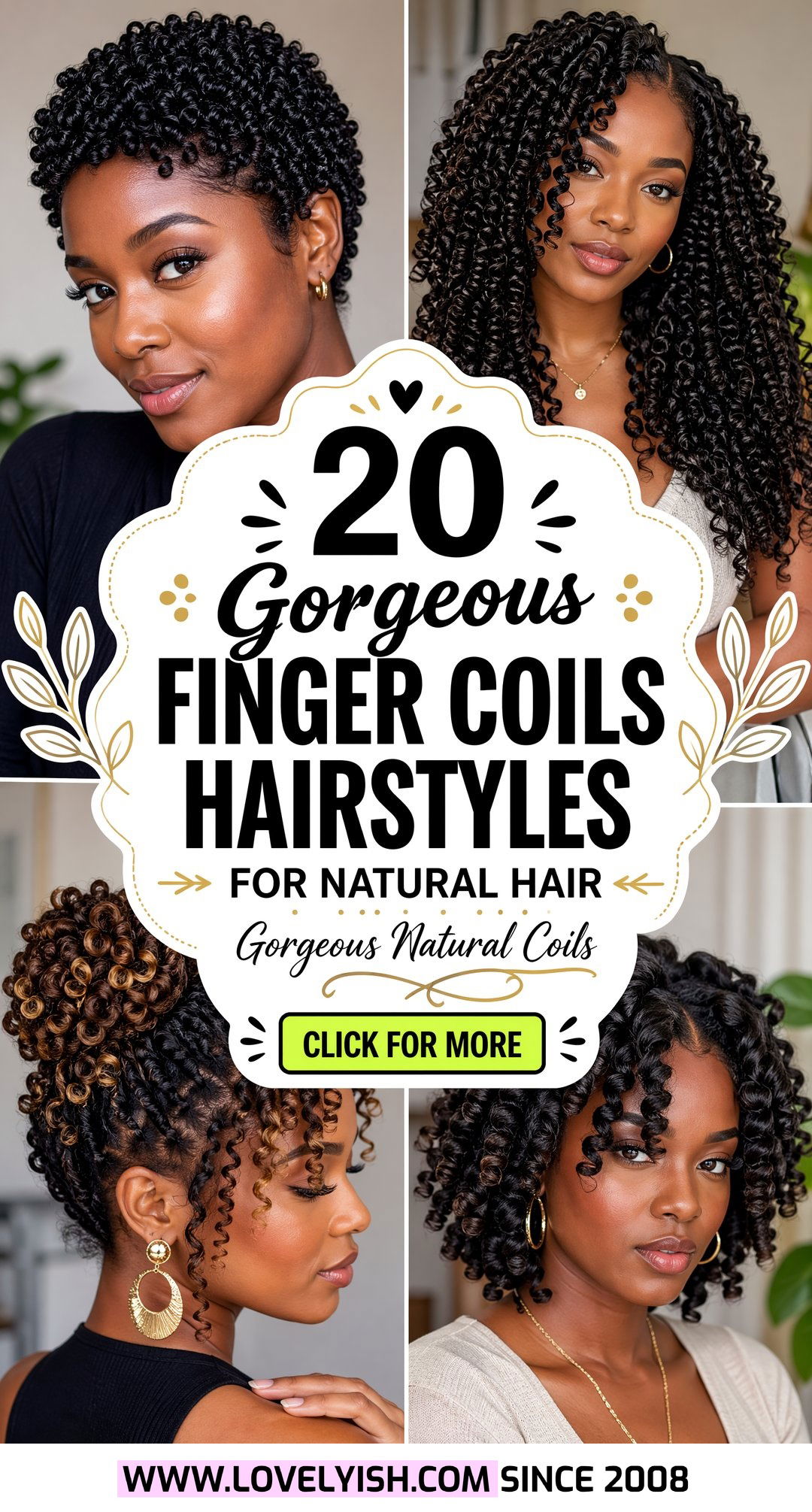 20 Gorgeous Finger Coils Hairstyle For Natural Hair Ideas - 20 Gorgeous Finger Coils Hairstyle For Natural Hair Ideas