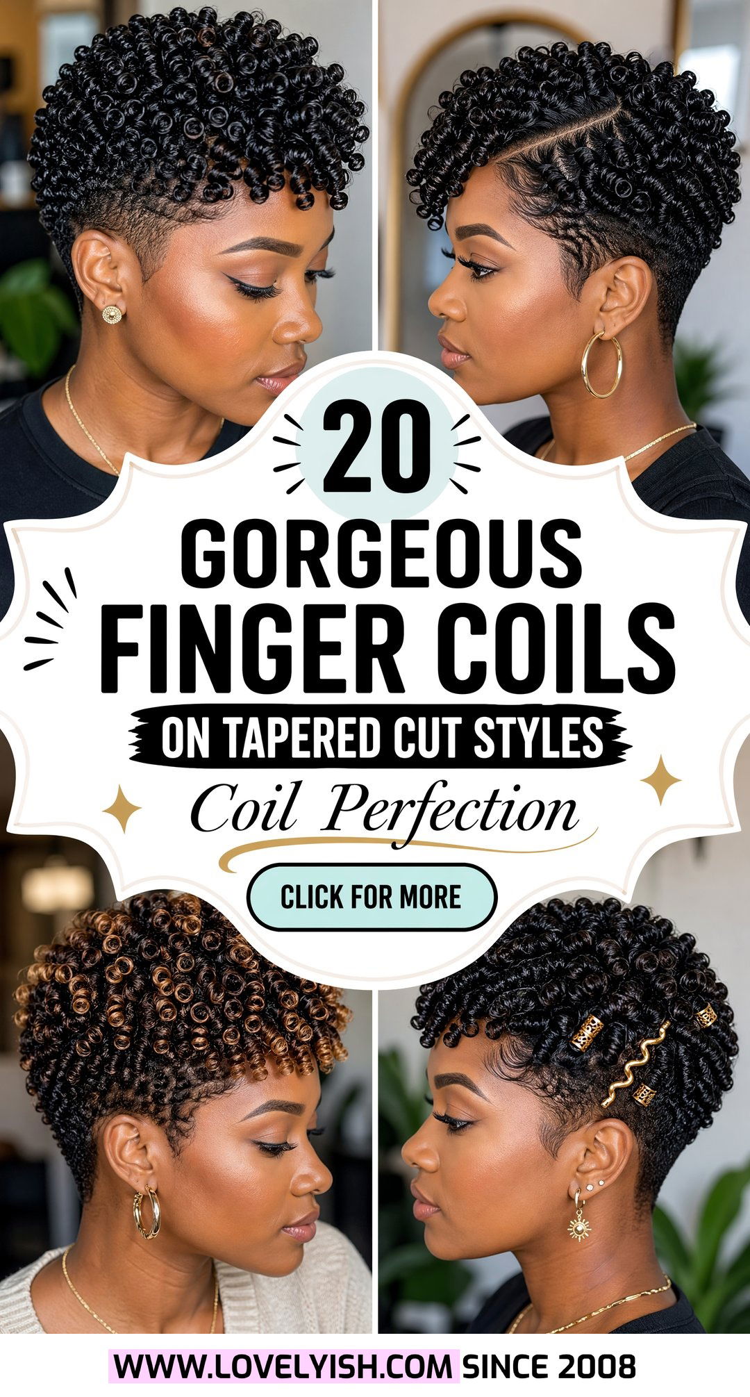 20 Gorgeous Finger Coils on Tapered Cut Styles to Try Now - 20 Gorgeous Finger Coils on Tapered Cut Styles to Try Now