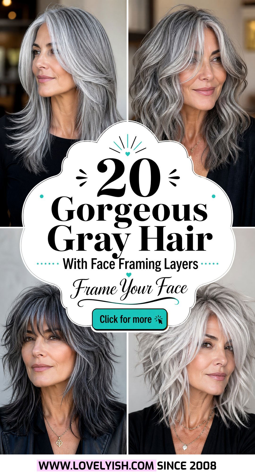 20 Gorgeous Gray Hair With Face Framing Layers To Inspire - 20 Gorgeous Gray Hair With Face Framing Layers To Inspire
