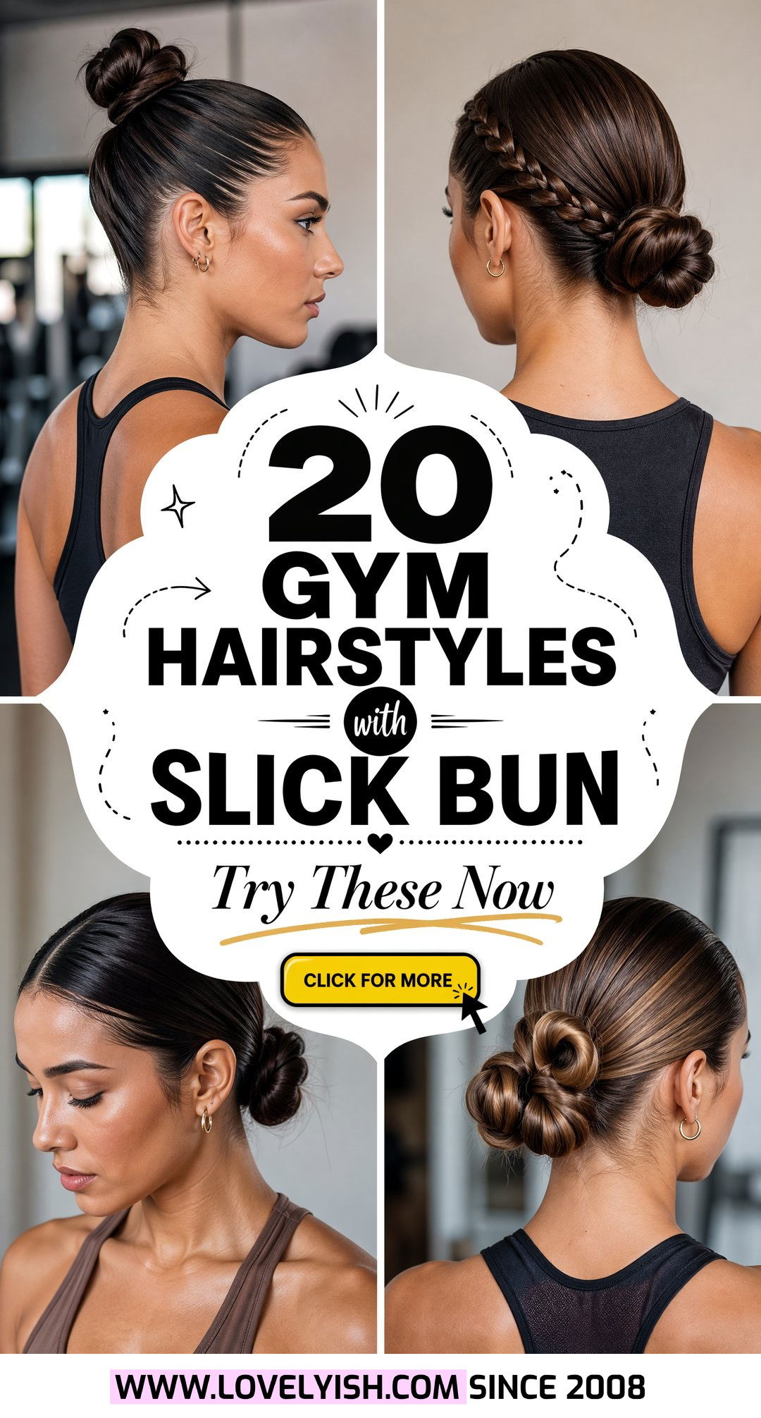 20 Gorgeous Gym Hairstyle with Slick Bun Ideas to Try Now - 20 Gorgeous Gym Hairstyle with Slick Bun Ideas to Try Now