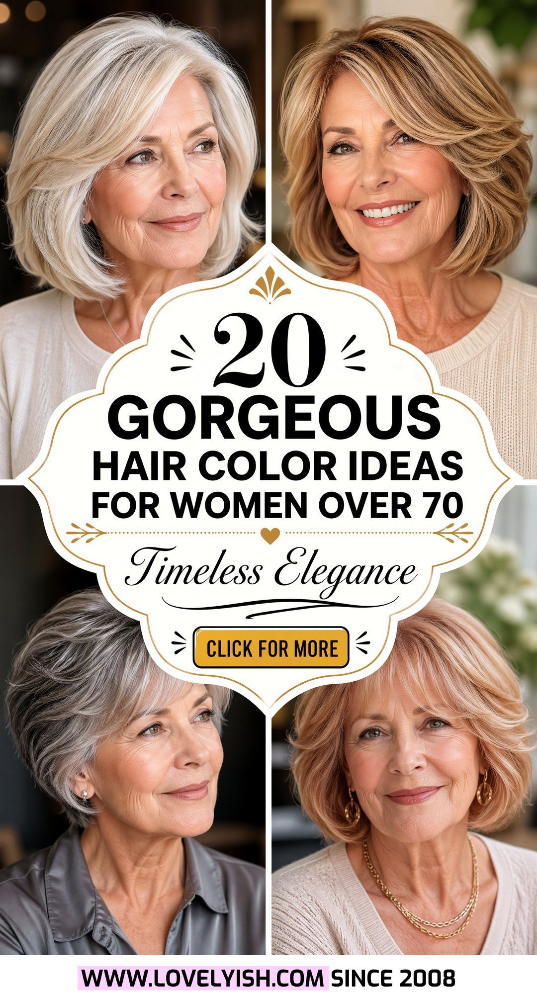 20 Gorgeous Hair Color Ideas For Women Over 70 To Inspire - 20 Gorgeous Hair Color Ideas For Women Over 70 To Inspire