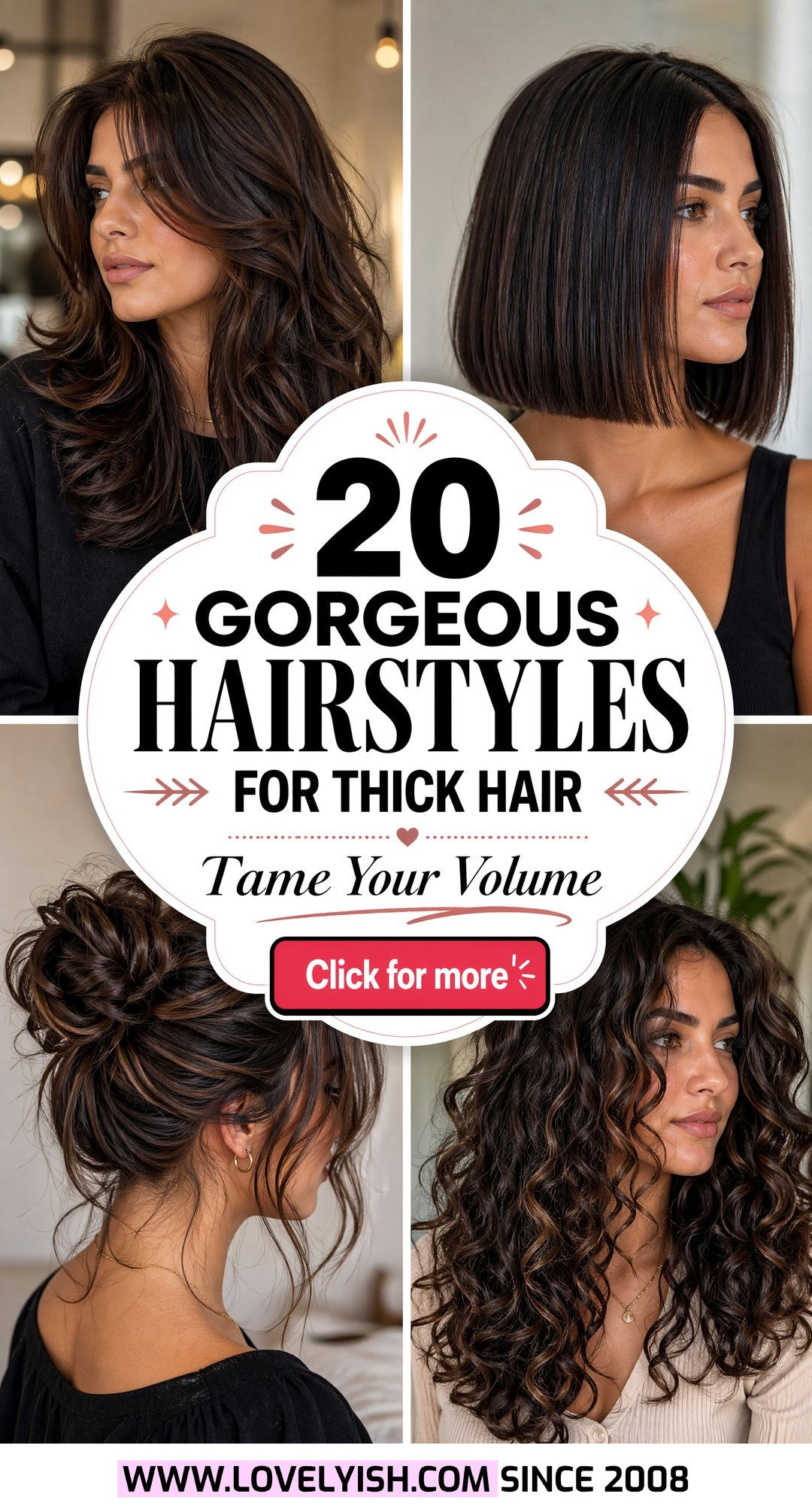 20 Gorgeous Hairstyles for Thick Hair to Tame Your Volume - 20 Gorgeous Hairstyles for Thick Hair to Tame Your Volume